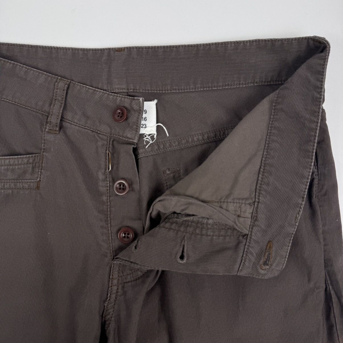 Maison Margiela SS2007 Martin Margiela Brown Cotton Relaxed Straight Pants Size US 31 - 4 Thumbnail