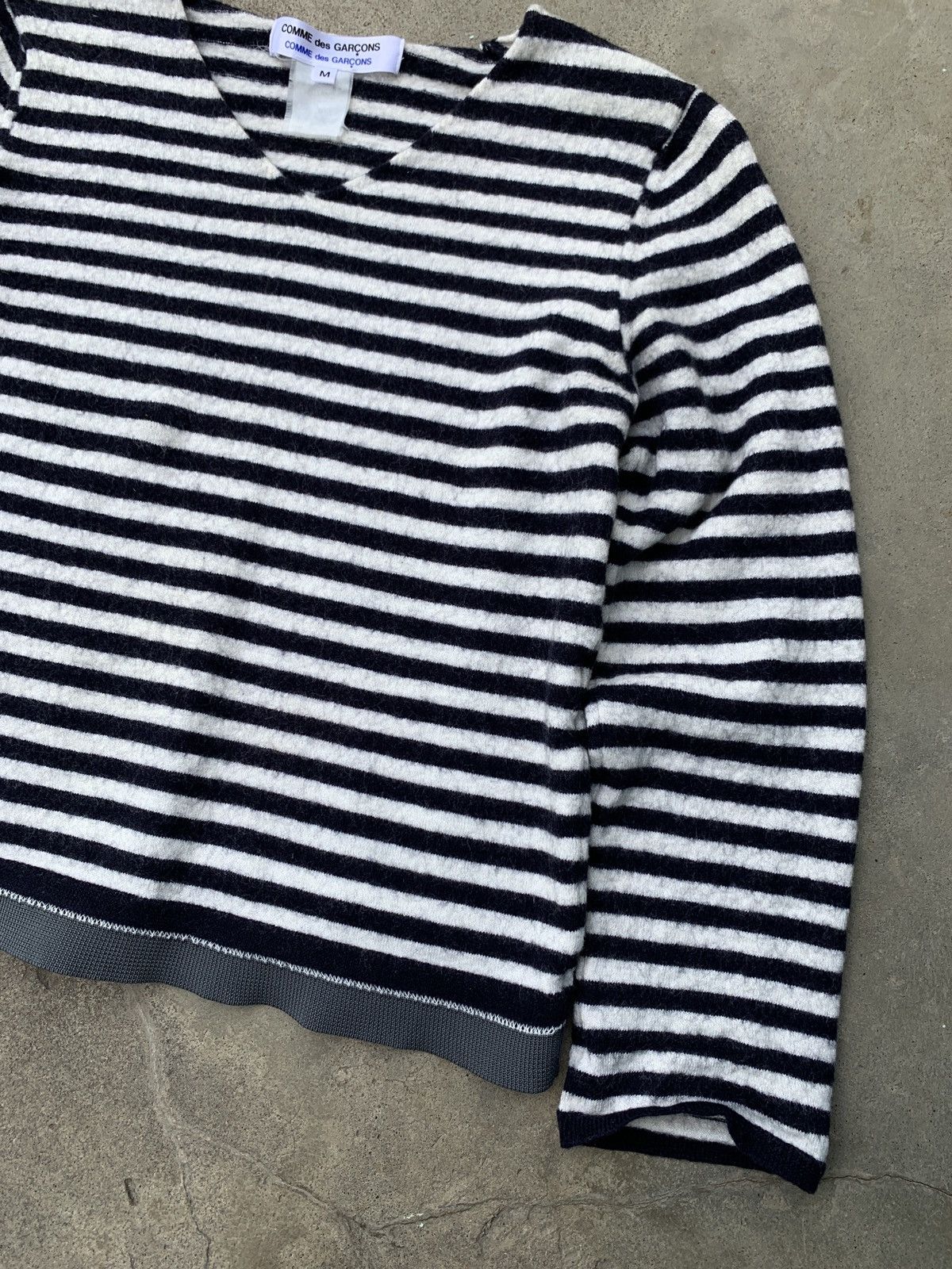 Comme des Garcons Archive Comme des Garcons Striped Wool Crop Sweater Size M / US 6-8 / IT 42-44 - 3 Thumbnail