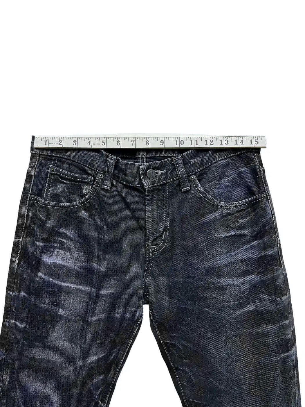 Tornado Mart FYE🔥TORNADO MART Japan Punk Bluish Whiskered Slim Fit Denim Size US 30 / EU 46 - 12 Thumbnail
