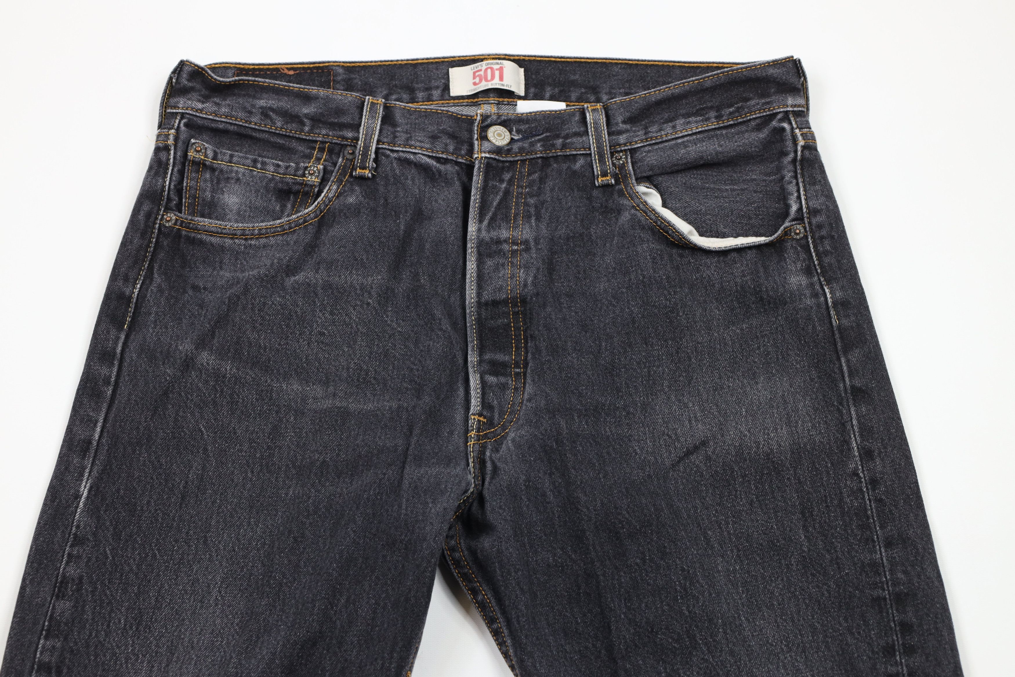 Levi's × Vintage Vintage Y2K Levis 501xx Button Fly Original Fit Jeans Black Size US 34 / EU 50 - 2 Thumbnail