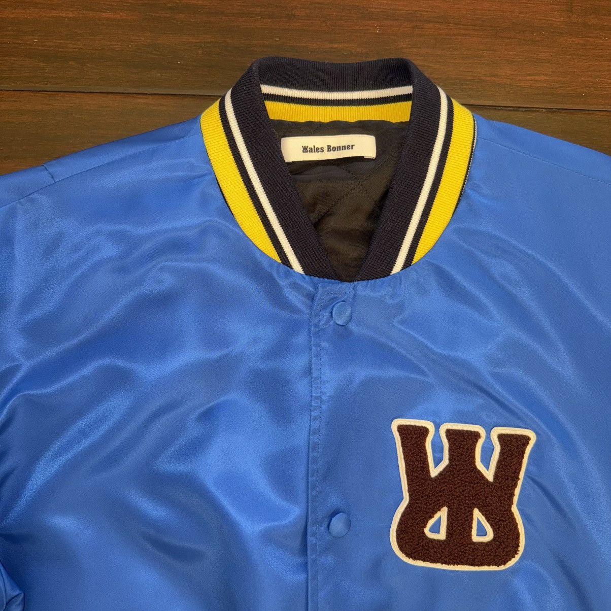 Wales Bonner Wales Bonner logo-patch Bomber Jacket | Blue | 52 Size US L / EU 52-54 / 3 - 3 Thumbnail