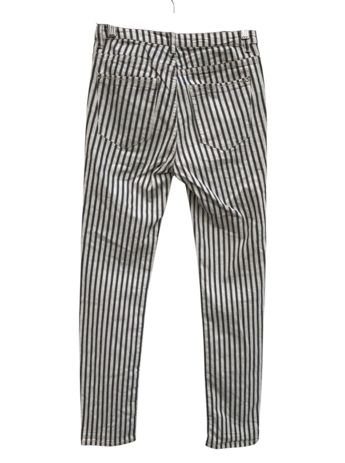 Zara Zara Stripe Pants Skinny fit Grunge Styel Kurt Cobain Size US 27 - 7 Thumbnail
