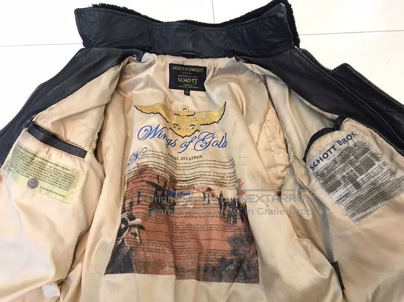 Schott Schott Golden Wing G1 American military classic flying win Size US XL / EU 56 / 4 - 4 Thumbnail