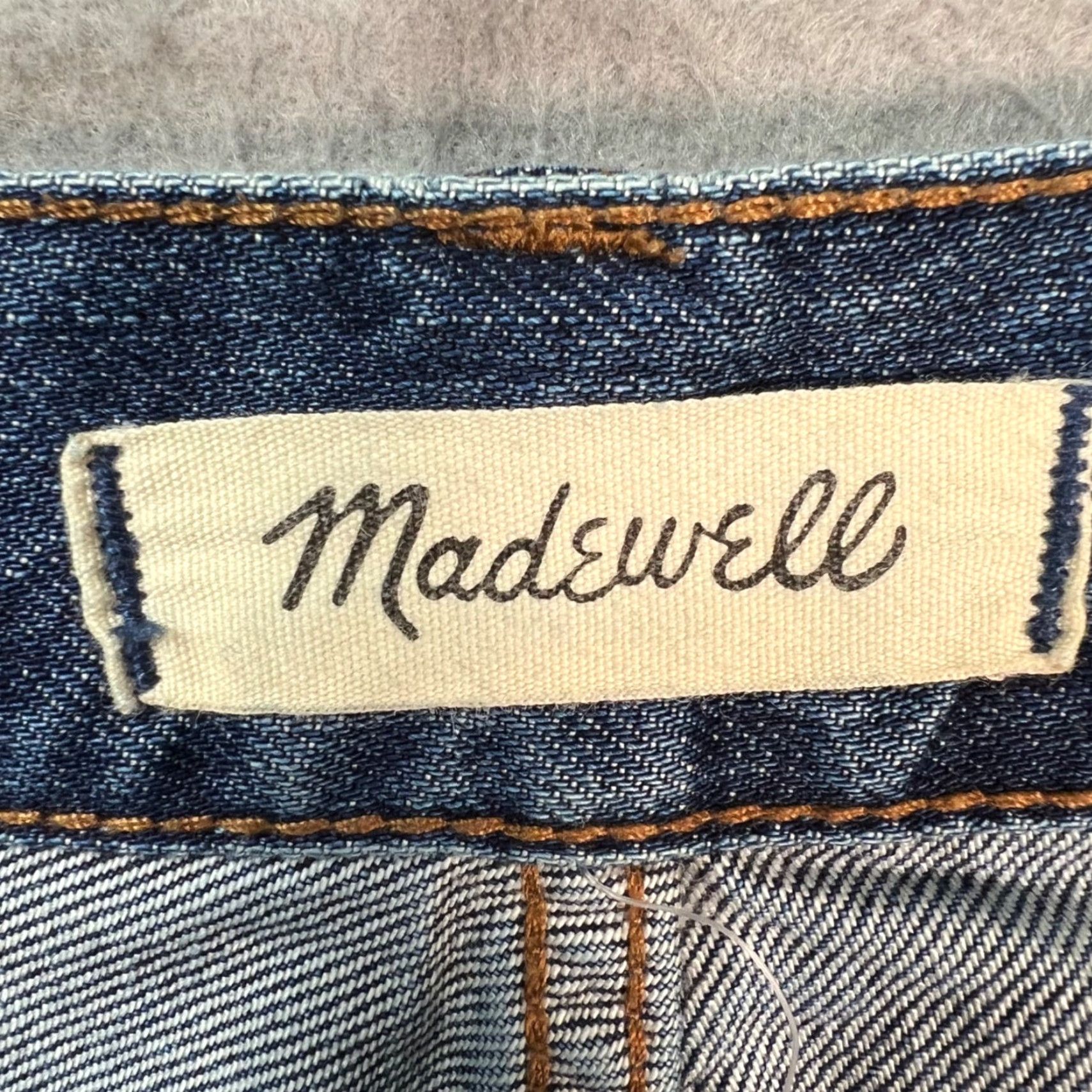 Madewell Madewell Jeans Cropped Denim 31 High-Rise Rigid Demi-Boot Distressed Blue Womens Jeans Size 24" / US 00 / IT 34 - 3 Thumbnail