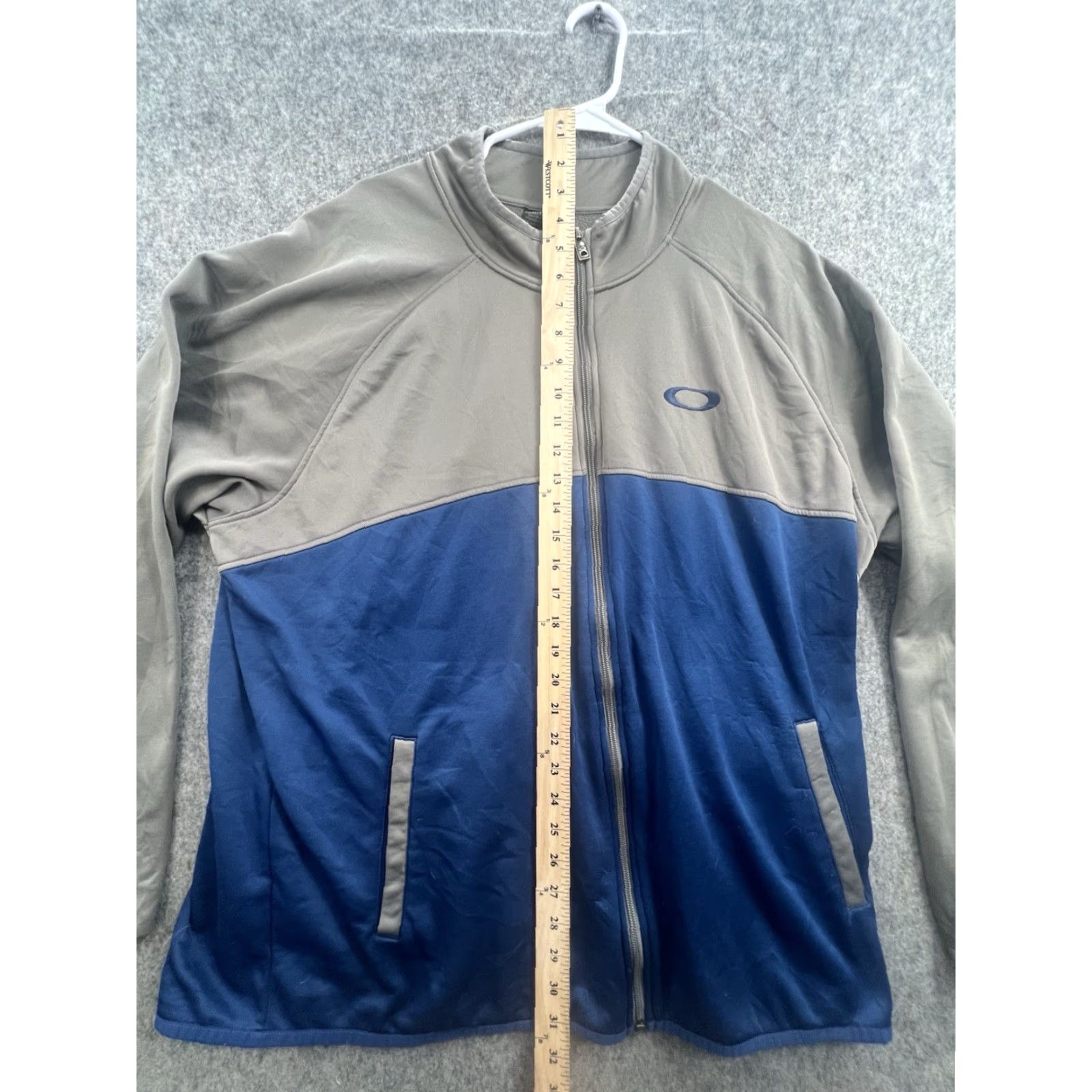 Oakley Oakley Men's Full Zip Jacket Gray Blue Color Block Fleece Outdoor Athletic S 2XL Size US XXL / EU 58 / 5 - 3 Thumbnail