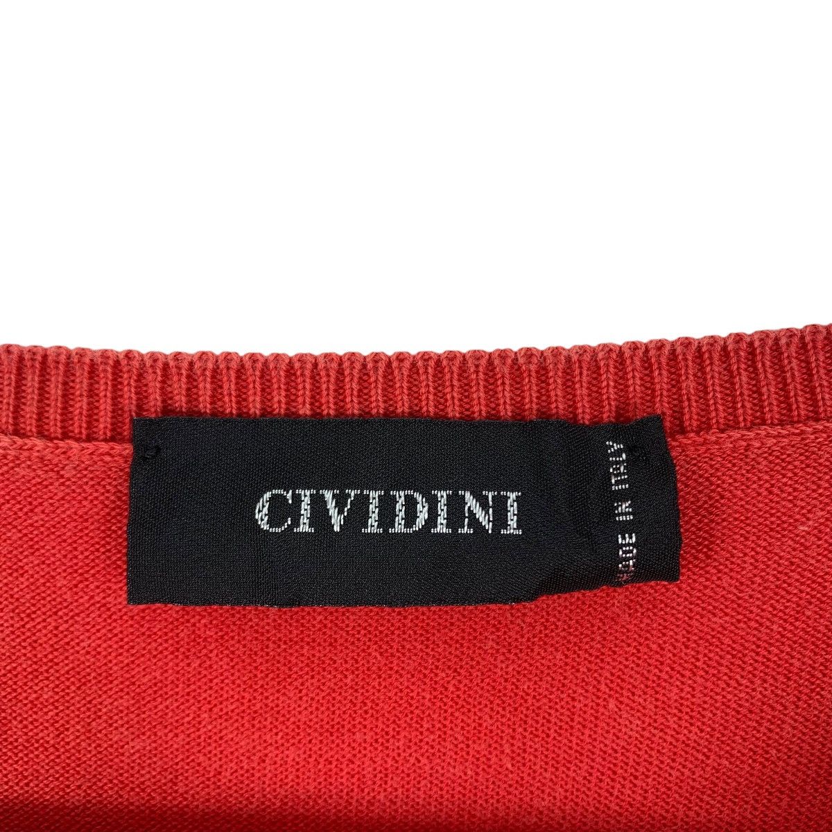 Vintage CIVIDINI ITALY Brand Knitwear Red Short Sleeve Tshirt Size S / US 4 / IT 40 - 4 Thumbnail