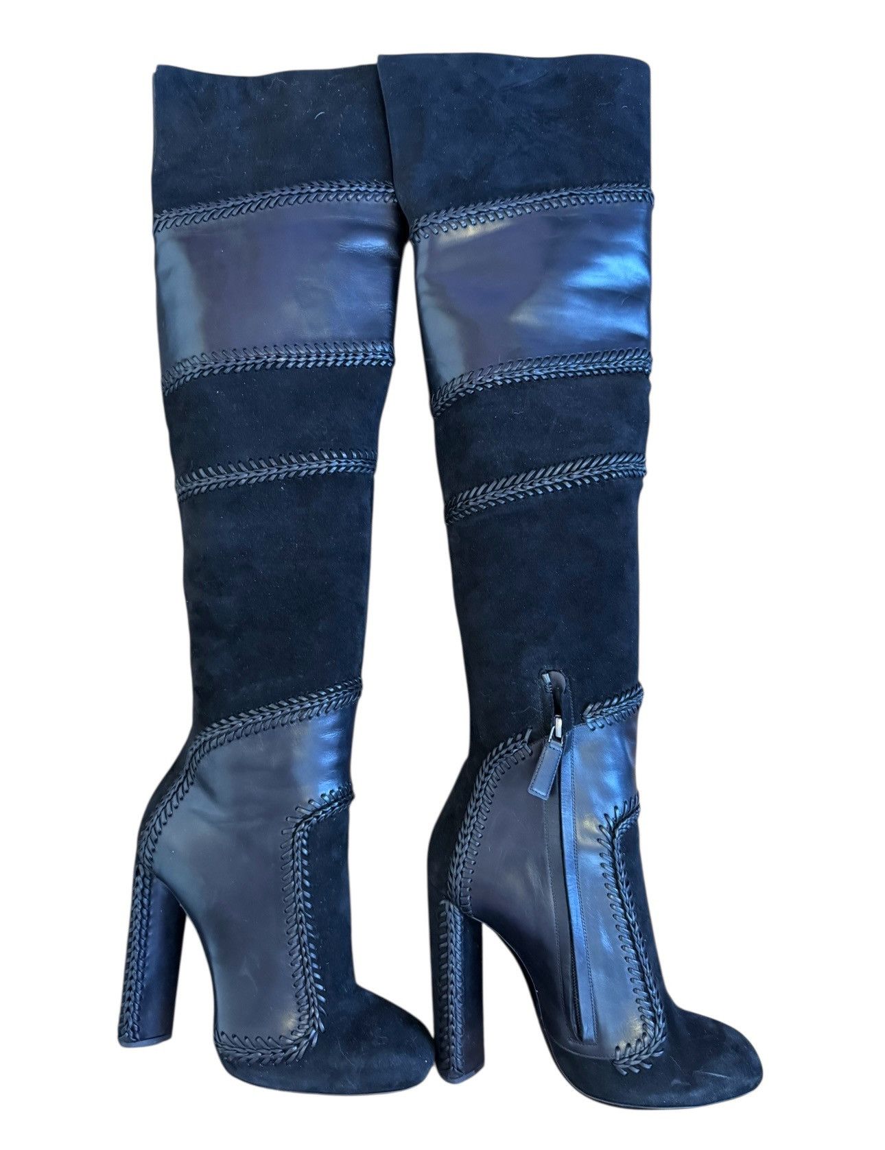 Tom Ford Tim Ford black suede leather over the knee boots Size US 8 / IT 38 - 7 Thumbnail
