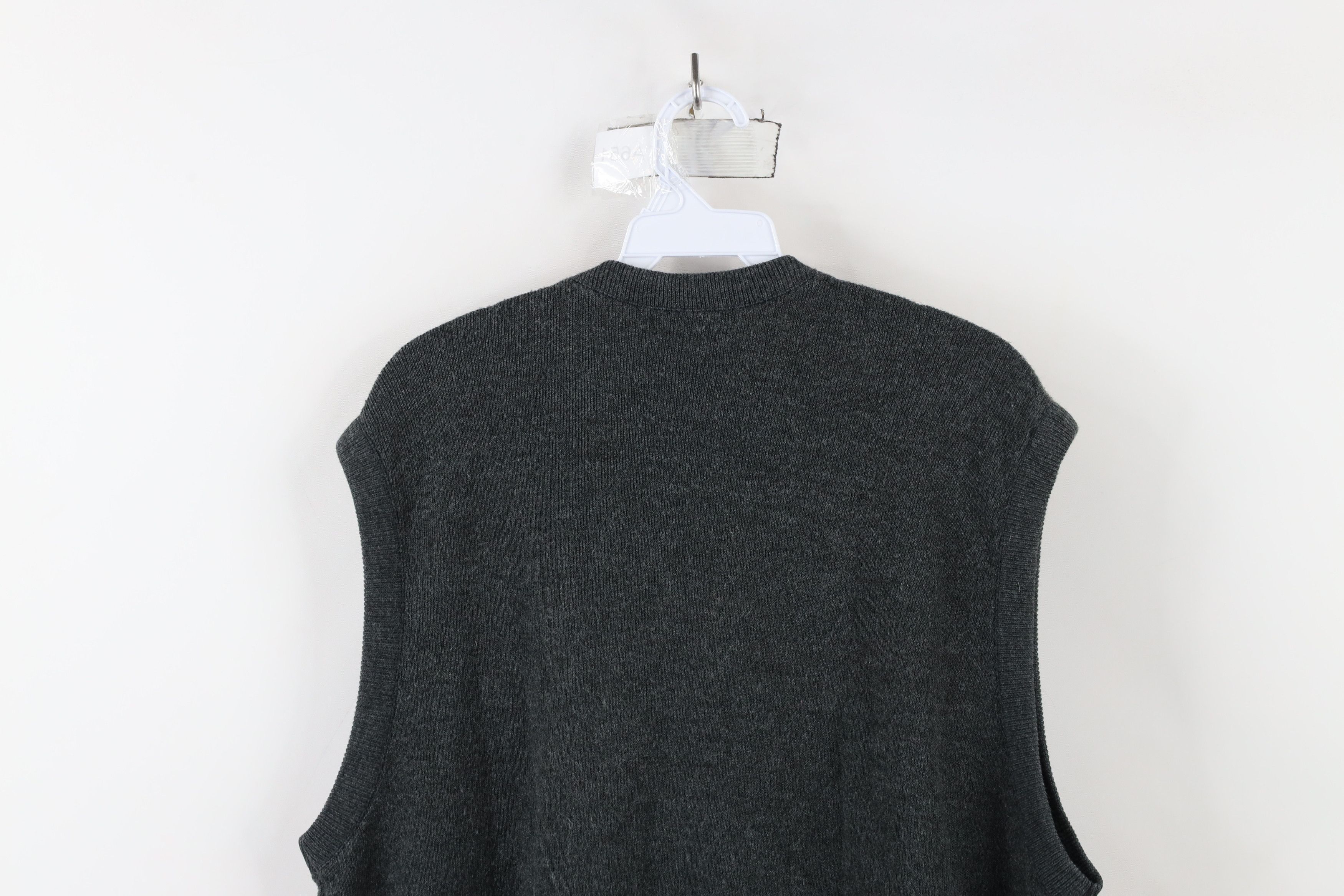 Vintage Vintage 90s Streetwear V-Neck Sweater Vest Dark Gray USA Size US XL / EU 56 / 4 - 8 Thumbnail