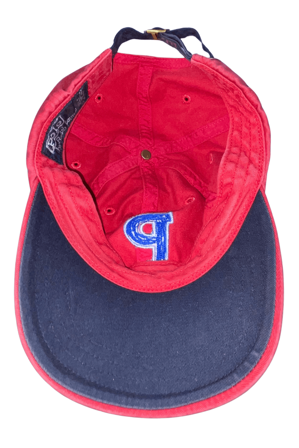 Polo Ralph Lauren 1990s Polo by Ralph Lauren Chenille-P Varsity Cap Size ONE SIZE - 7 Thumbnail