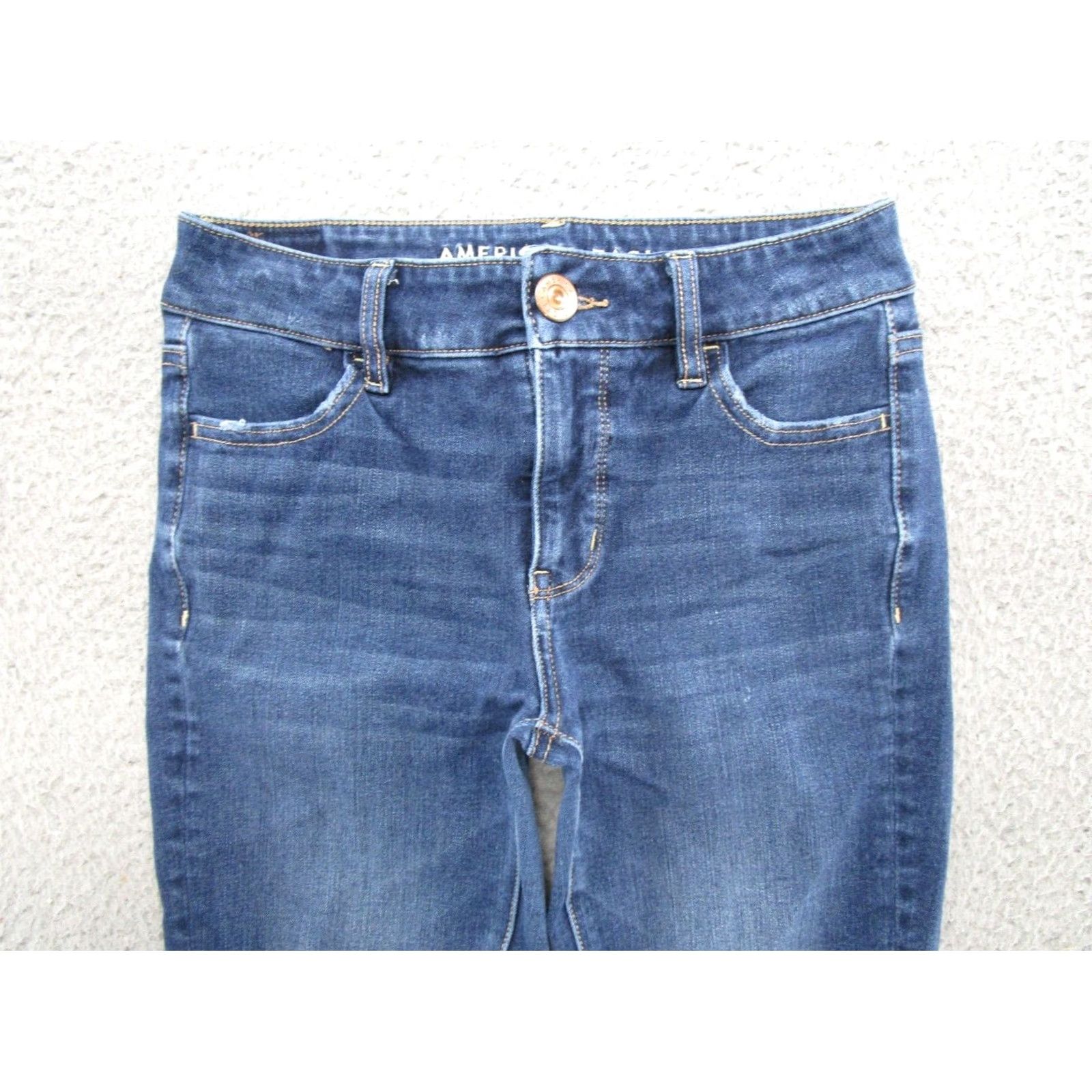American Eagle Outfitters American Eagle Women's Blue Stretch Dream Jean Jegging Size 0 Short Distressed Jegging Jeans Women XS-Short Size 25" / US 0 / IT 36 - 3 Thumbnail