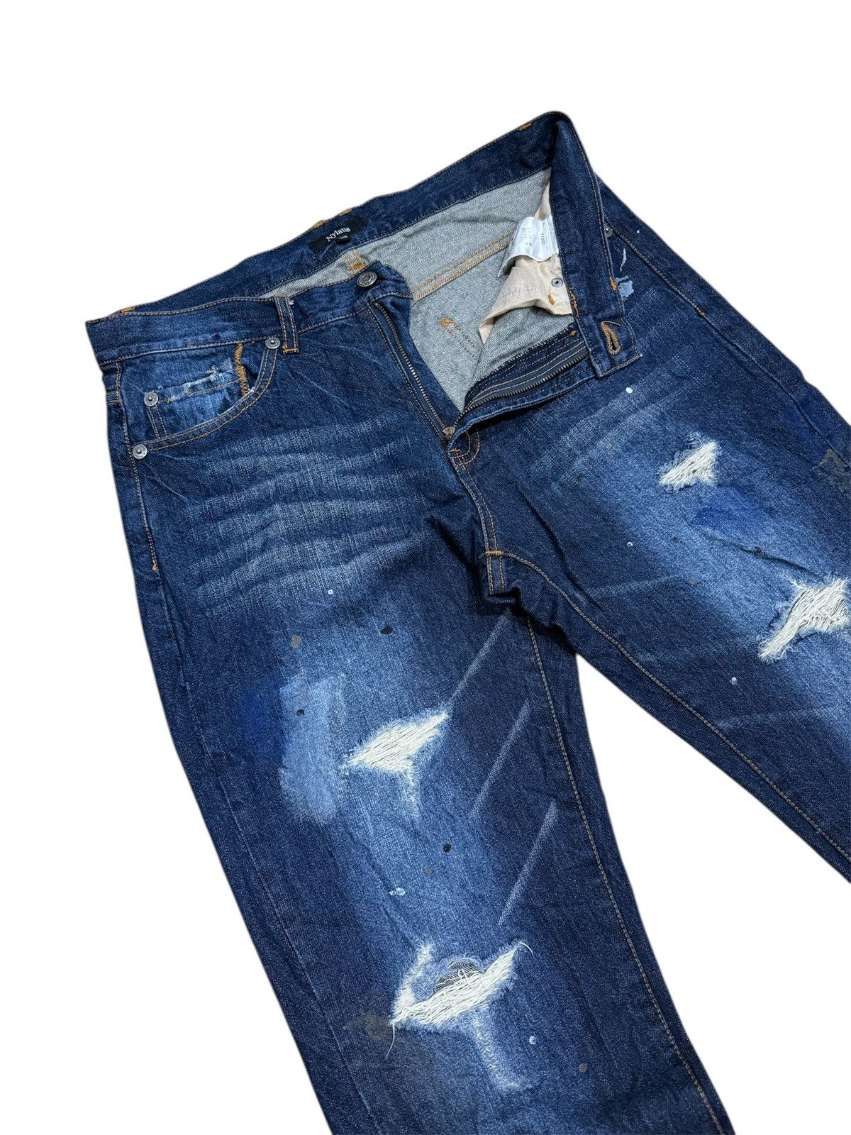 Hysteric Glamour NYLAUS PAINTED DISTRESSED JEANS Size US 33 - 3 Thumbnail