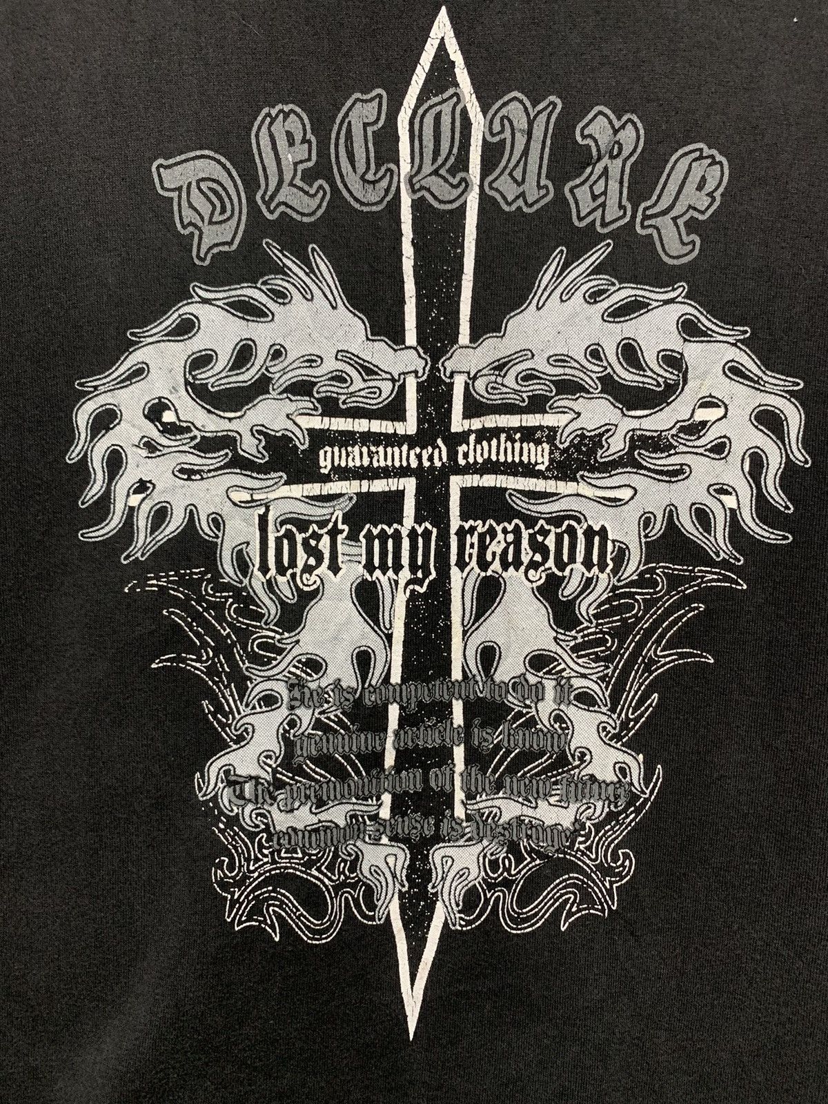 If Six Was Nine Y2k Practical tribal cross dragon double layer gothic shirt Size US L / EU 52-54 / 3 - 11 Thumbnail