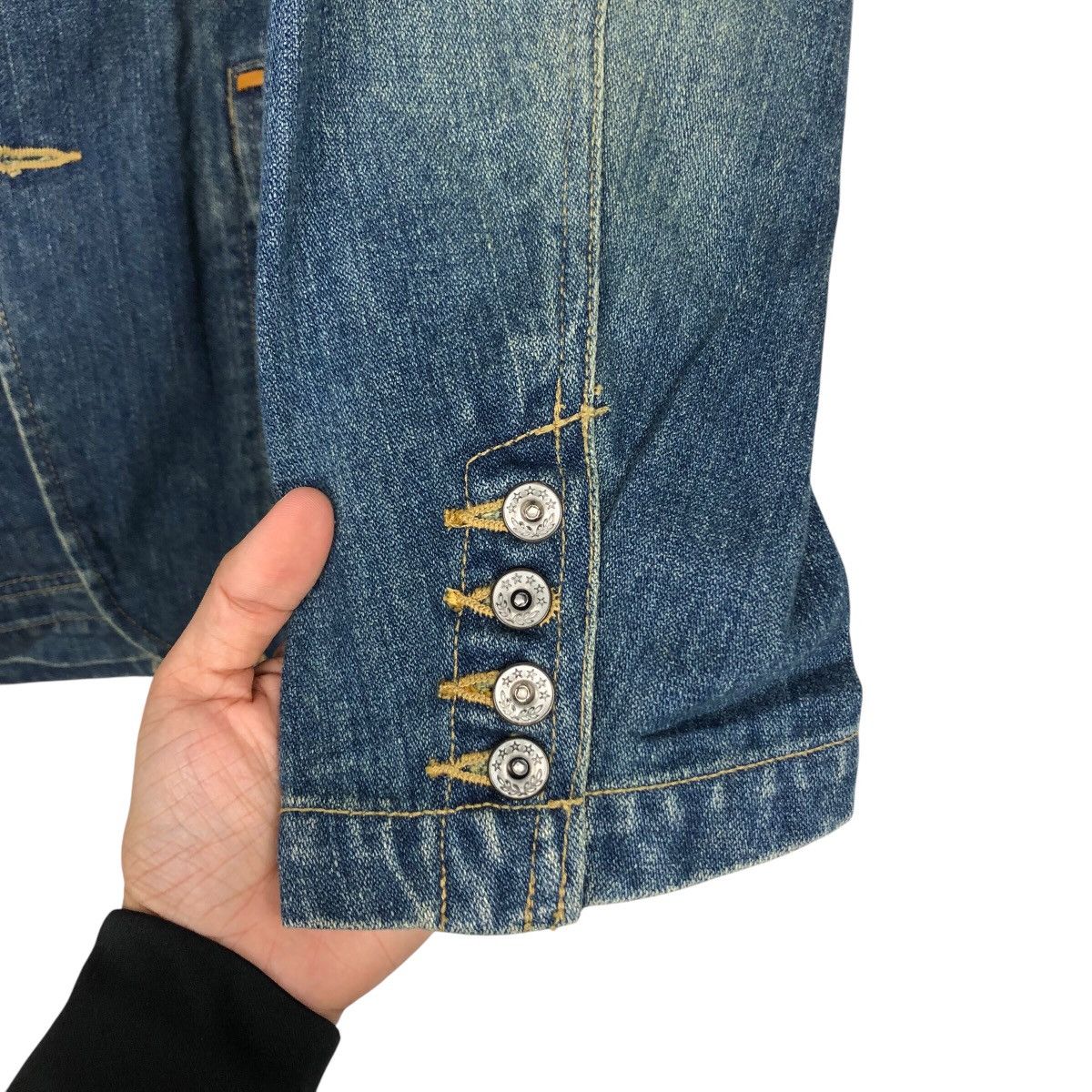 Japanese Brand 📌Vintage Denim Worker Jacket PTTP Japan Issey Miyake Size L / US 10 / IT 46 - 16 Thumbnail
