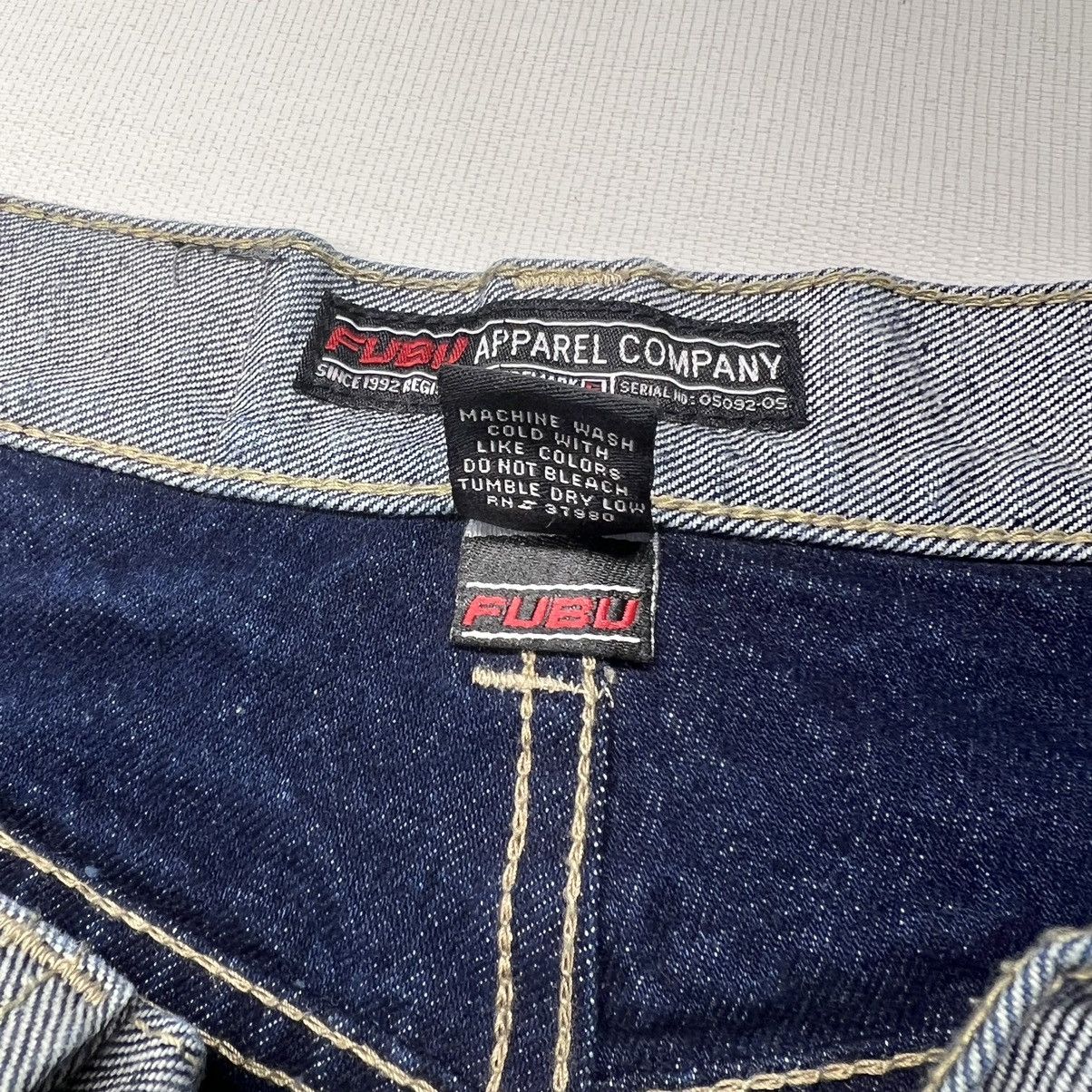 Fubu × Vintage Fubu Jeans 32X34 Baggy Straight Reverse Blue 90s Y2K Size US 32 / EU 48 - 12 Thumbnail