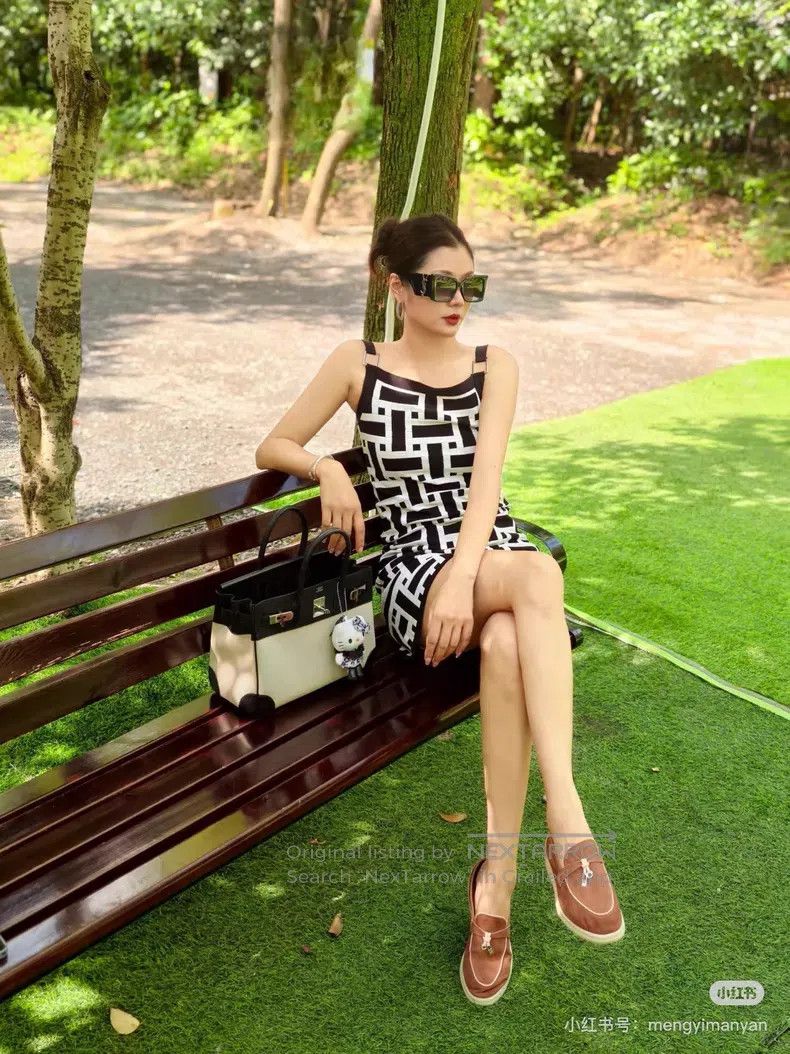 Hermes Hermes Black and White Knit Strap Dress Size XXS / US 00 / IT 34 - 9 Thumbnail