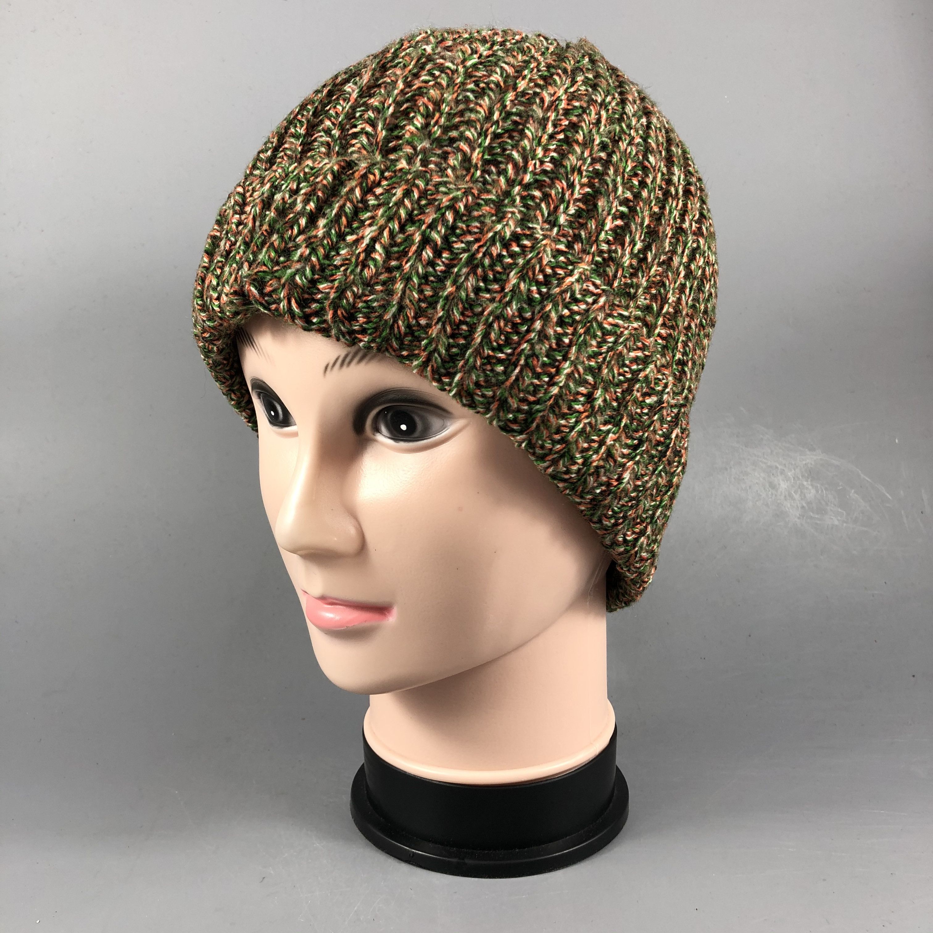 Japanese Brand Multicolor Crochet Knit Beanie Size ONE SIZE - 2 Thumbnail