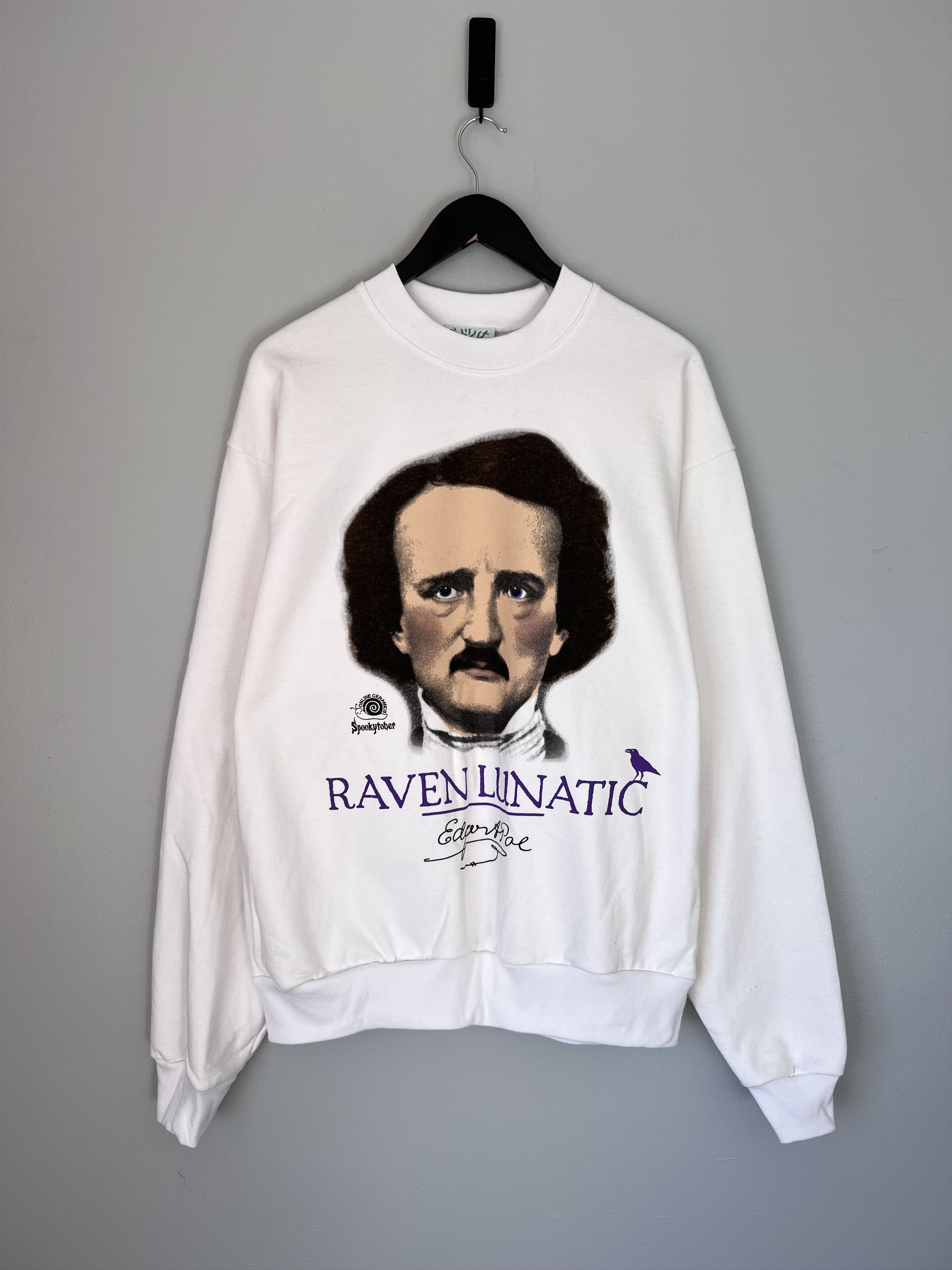 Online Ceramics Online Ceramics Edgar Allen Poe Raven Lunatic Sweatshirt Size US XXL / EU 58 / 5 - 1 Thumbnail