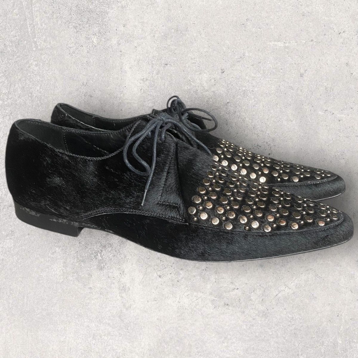 Burberry Fall13 Studded Black Pony Hair Shoes christopher bailey Size US 9 / EU 42 - 5 Thumbnail