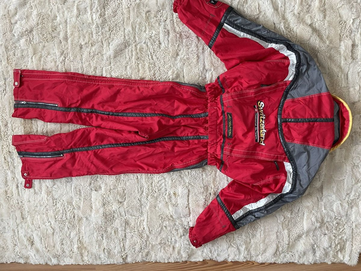 Descente Descente 90s Swiss National Ski Team One-Piece Ski Suit Size 52L - 12 Thumbnail