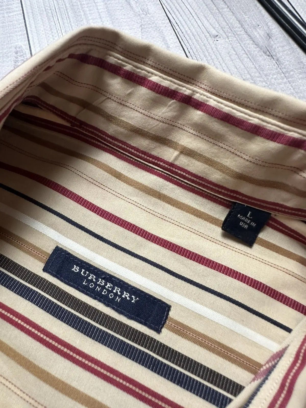 Burberry Vintage Burberry striped plaid shirt L rare Size US L / EU 52-54 / 3 - 5 Thumbnail
