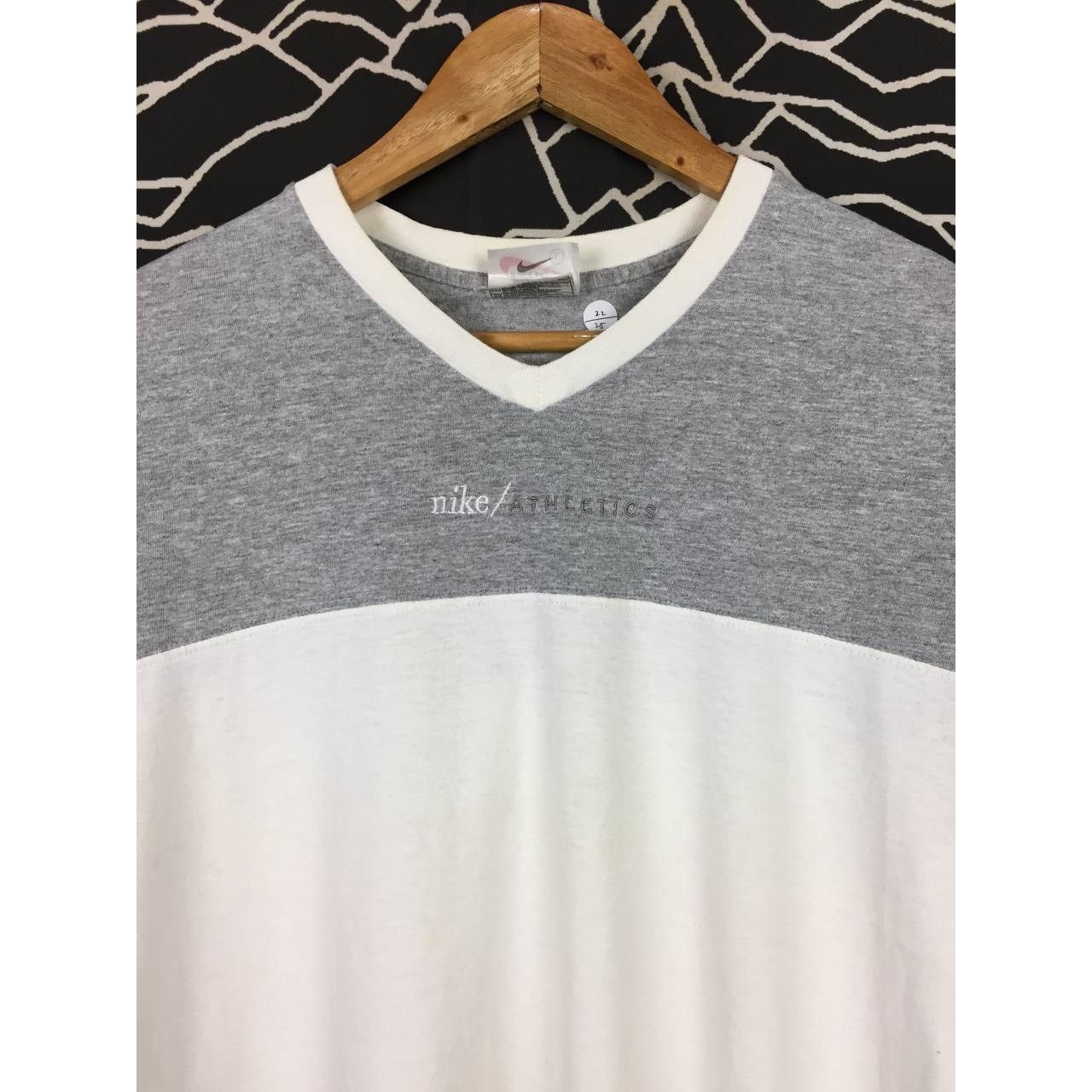 Nike × Vintage Vtg 90s Nike Athletics Swoosh Logo Made In Usa Tee Size US L / EU 52-54 / 3 - 3 Thumbnail