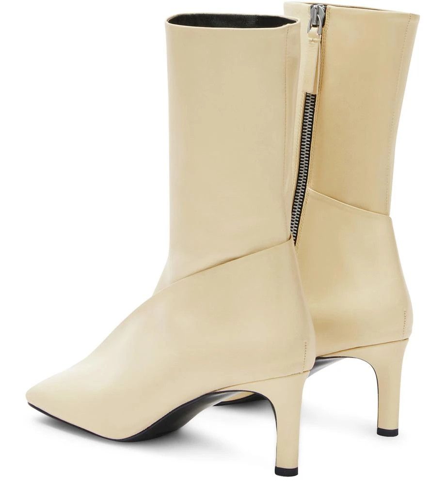Jil Sander o1y1025 Ankle Boots in Beige Size US 7 / IT 37 - 3 Thumbnail
