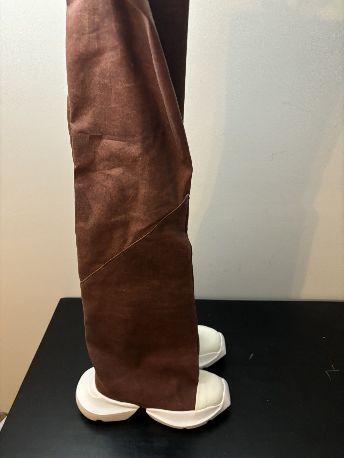 Rick Owens Drkshdw Rick Owens DRKSHDW Abstract Over Knee Slip On Boots Brown Size US 8 / EU 41 - 4 Thumbnail