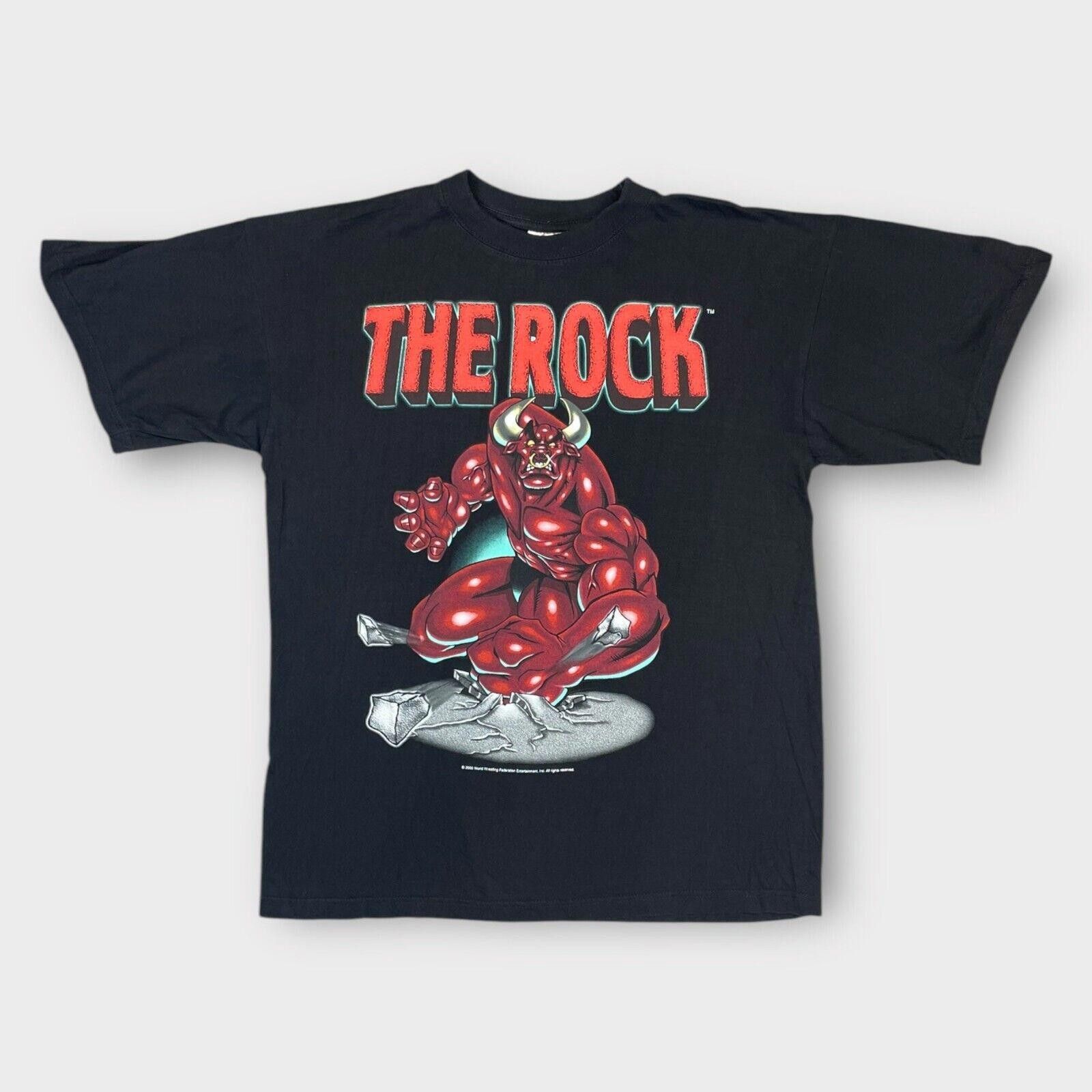 WWE 2000 WWF The Rock Laying The Smack Down Tee Size US L / EU 52-54 / 3 - 1 Thumbnail