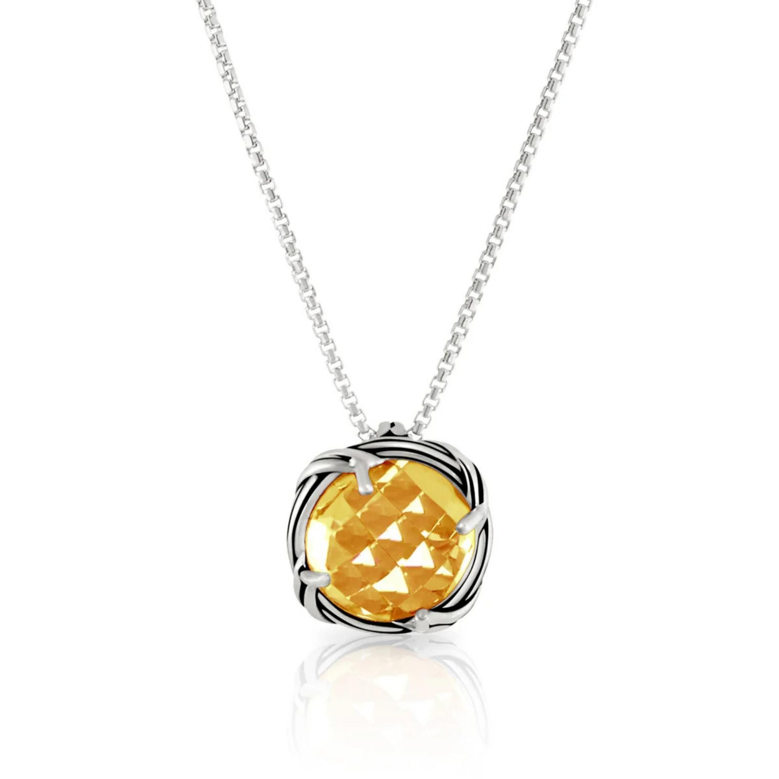 Peter Thomas Roth Citrine Necklace in Sterling Silver - 10mm