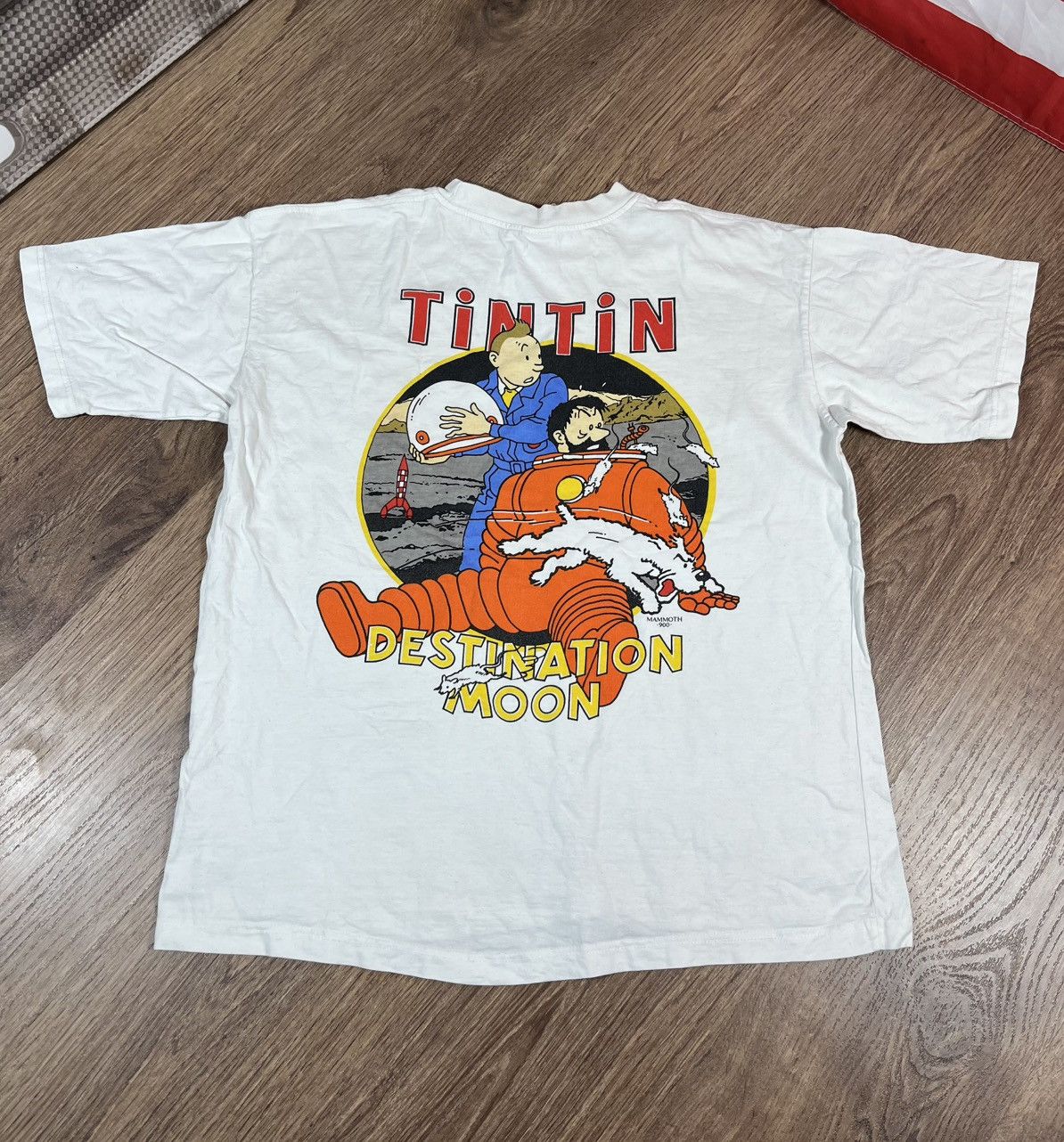 Band Tees Vintage Tintin “Destination Moon” T-Shirt 80-90s Size US L / EU 52-54 / 3 - 1 Thumbnail