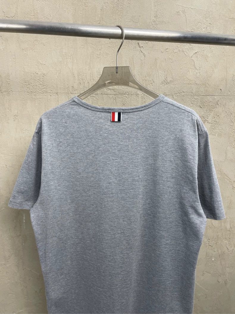 Thom Browne Thom browne Gray pocket striped short-sleeved T-shirt 2504- Size US M / EU 48-50 / 2 - 4 Thumbnail
