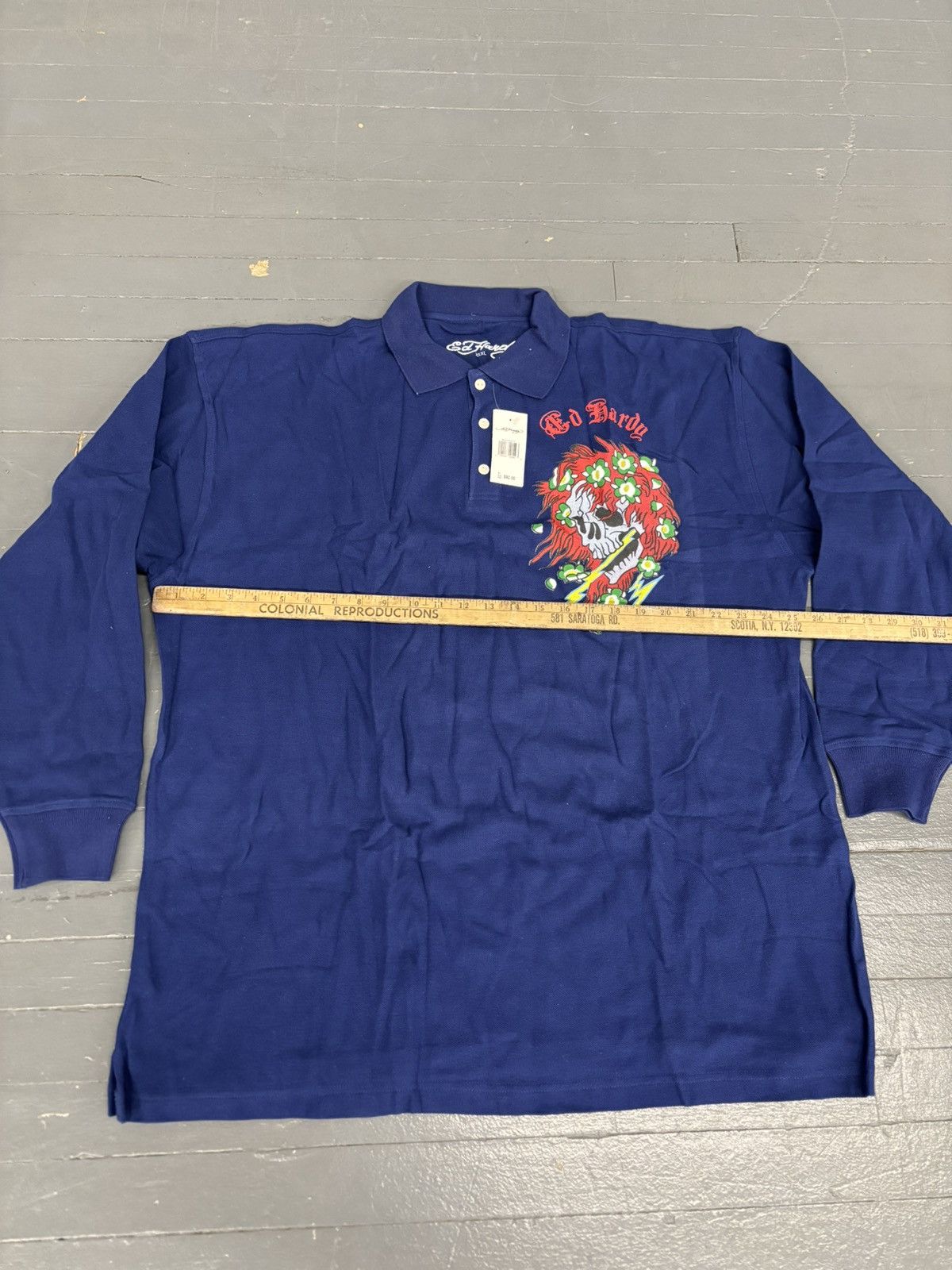Affliction × Christian Audigier × Ed Hardy Y2K Ed Hardy Polo Longsleeve shirt Size US XXL / EU 58 / 5 - 4 Thumbnail