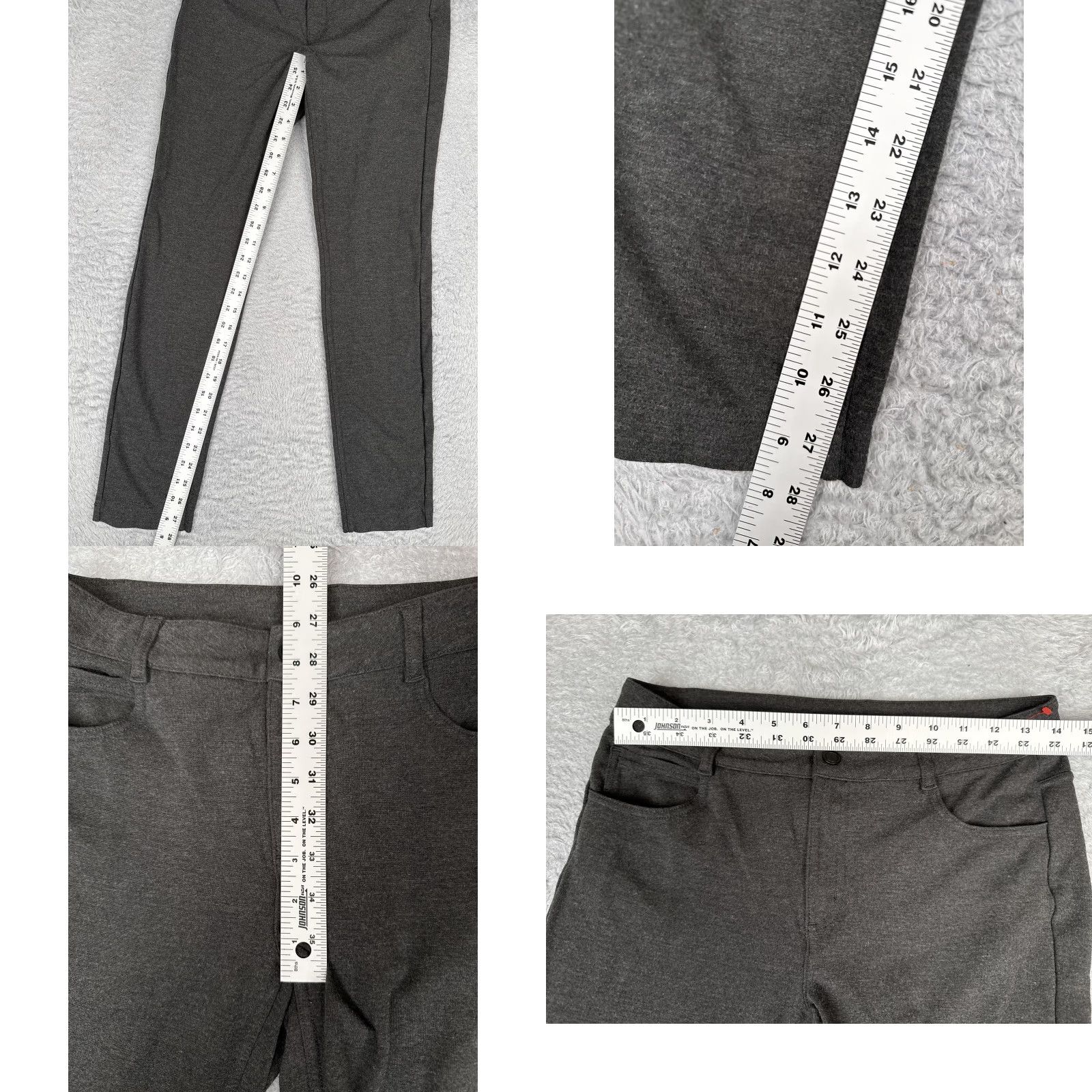Athleta Athleta Pants Womens 6 Gray Slim Ankle Stretch Knit Pockets Travel Gym Office Size 28" / US 6 / IT 42 - 8 Thumbnail