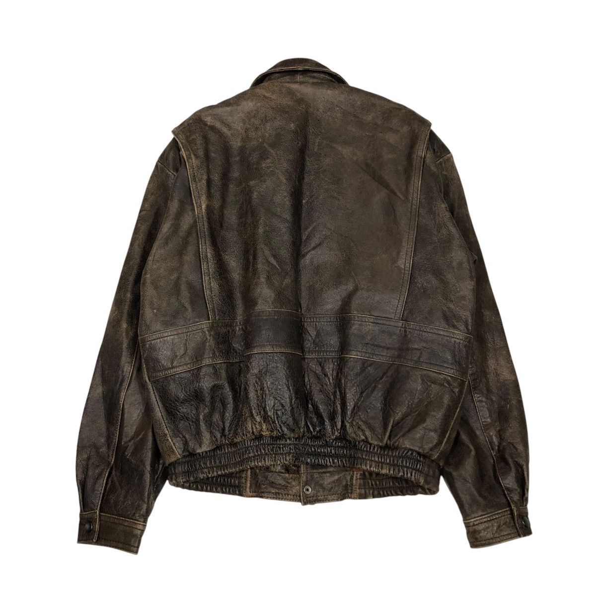 Japanese Brand 🔥VINTAGE LEATHER JACKET UNBRANDED JAPAN ISSEY MIYAKE Size US M / EU 48-50 / 2 - 2 Thumbnail