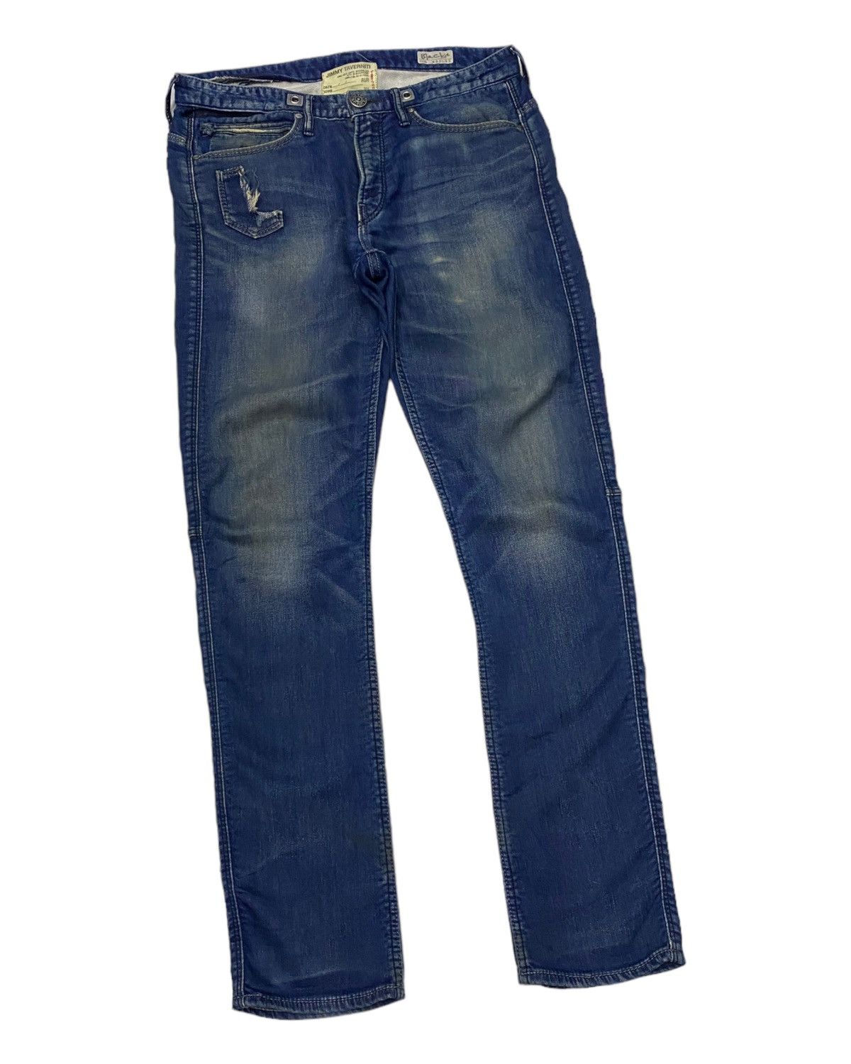 Jimmy Taverniti 🔥JIMMY TAVERNITI DISTRESS DENIM SWEATPANTS Size US 33 - 3 Thumbnail