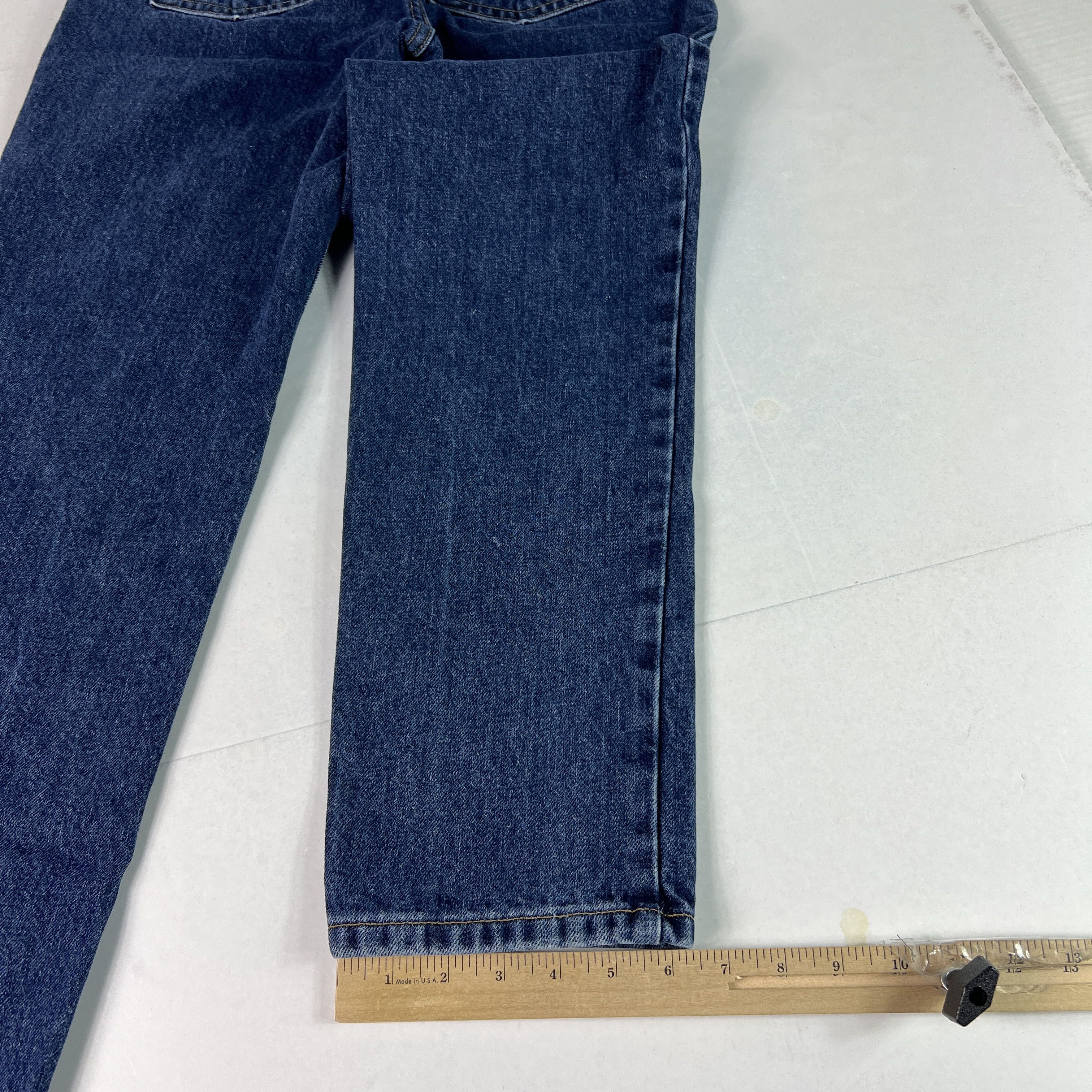 Guess VTG 90s Guess Jeans High Rise Straight Narrow Leg Blue Denim Size 30" / US 8 / IT 44 - 12 Thumbnail