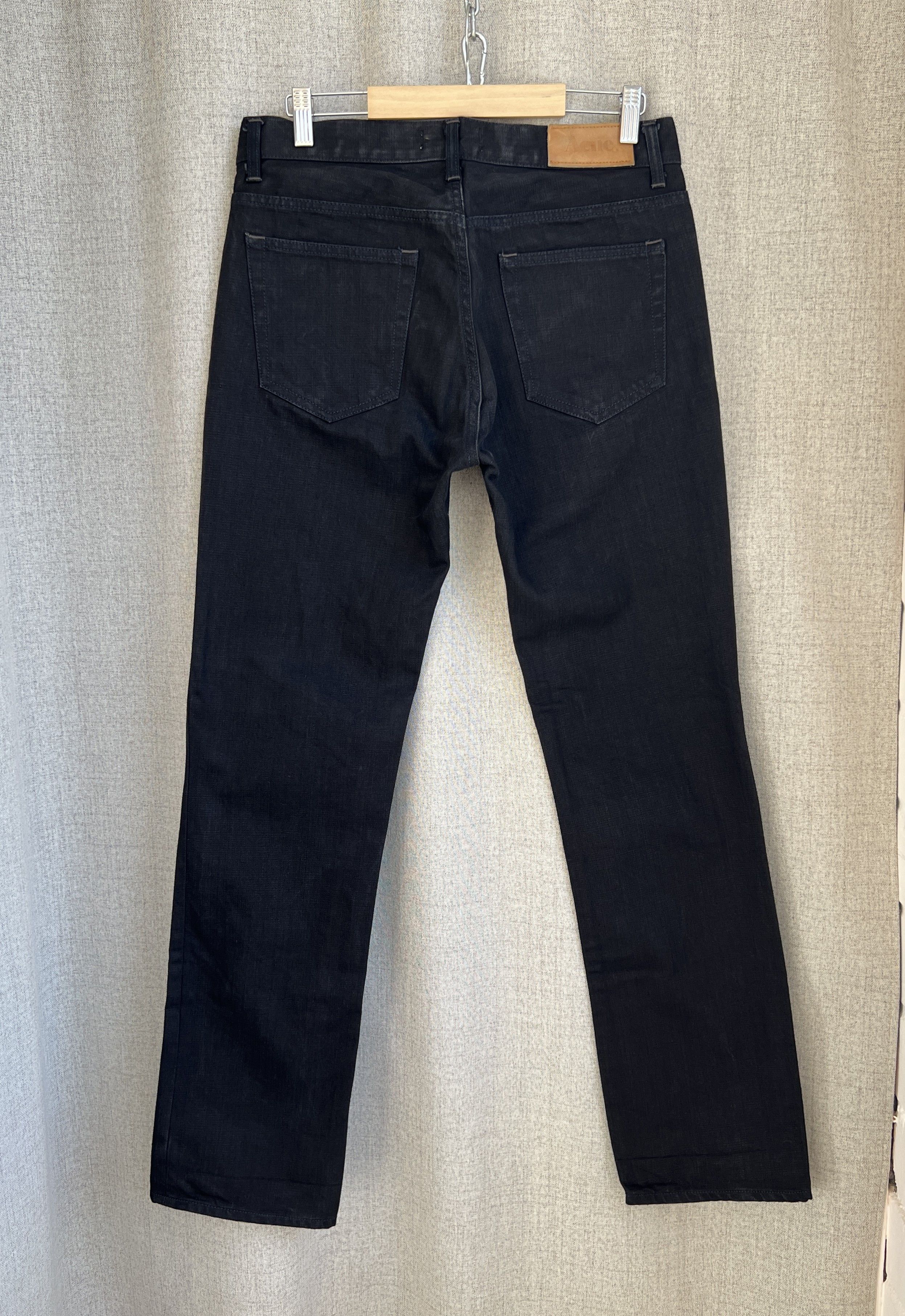 Acne Studios Acne Studios Mic Raven Black Washed Denim Slim Fit Size US 32 / EU 48 - 2 Thumbnail
