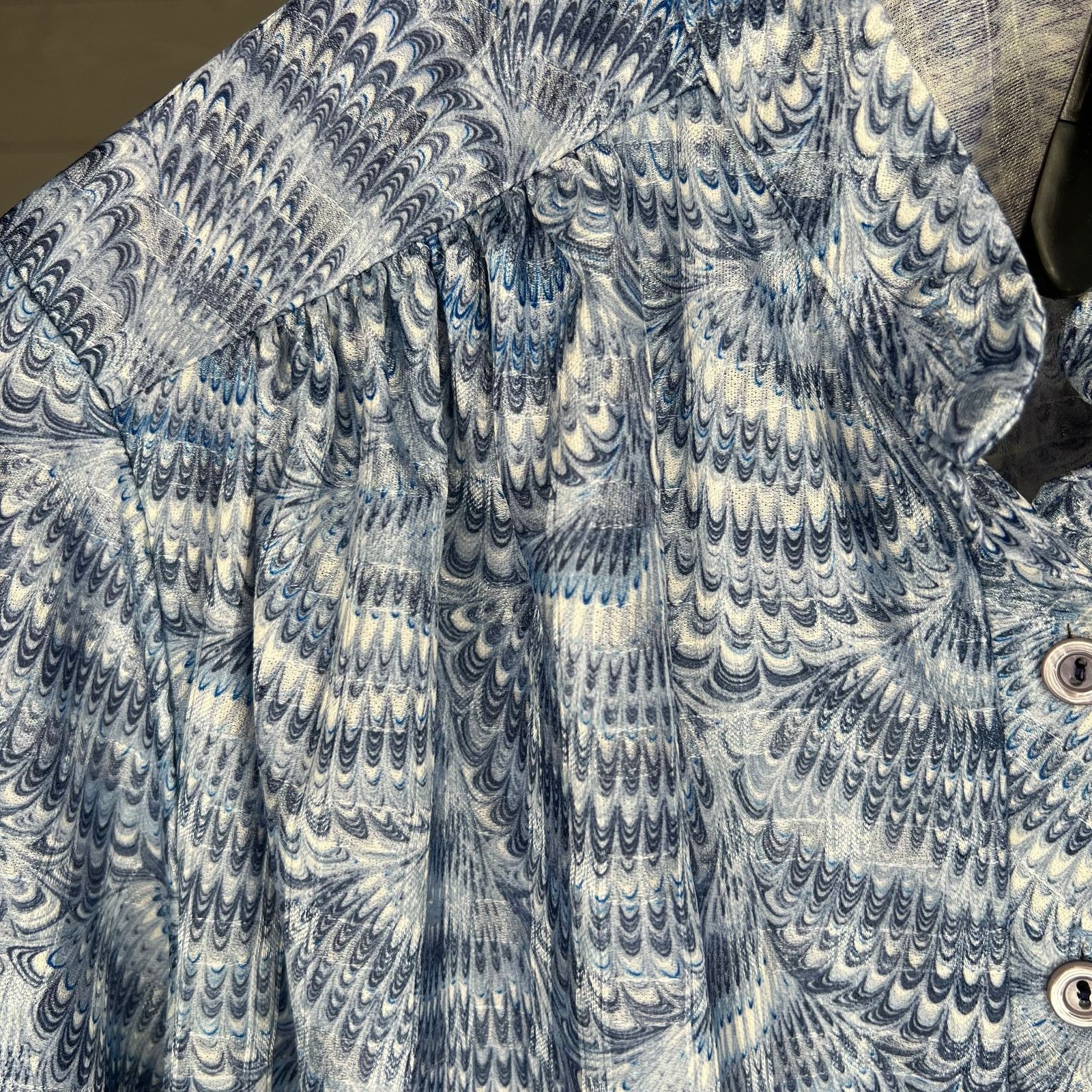 Other Top Notch 80’s Vintage blue print tunic Size Large Size L / US 10 / IT 46 - 6 Thumbnail