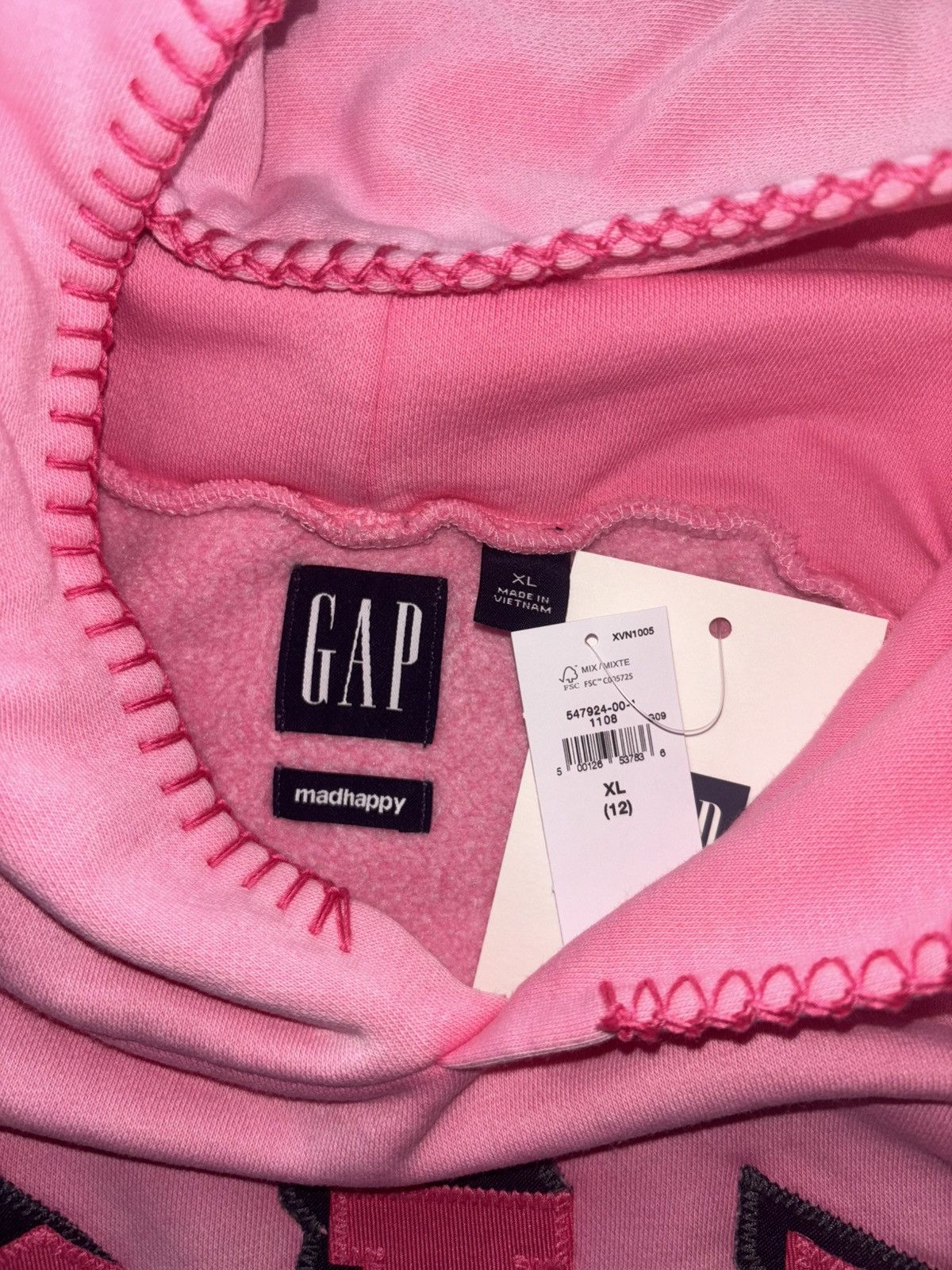 Gap × Madhappy Gap x MadHappy Pink Gap Logo Hoodie Size S / US 4 / IT 40 - 4 Thumbnail
