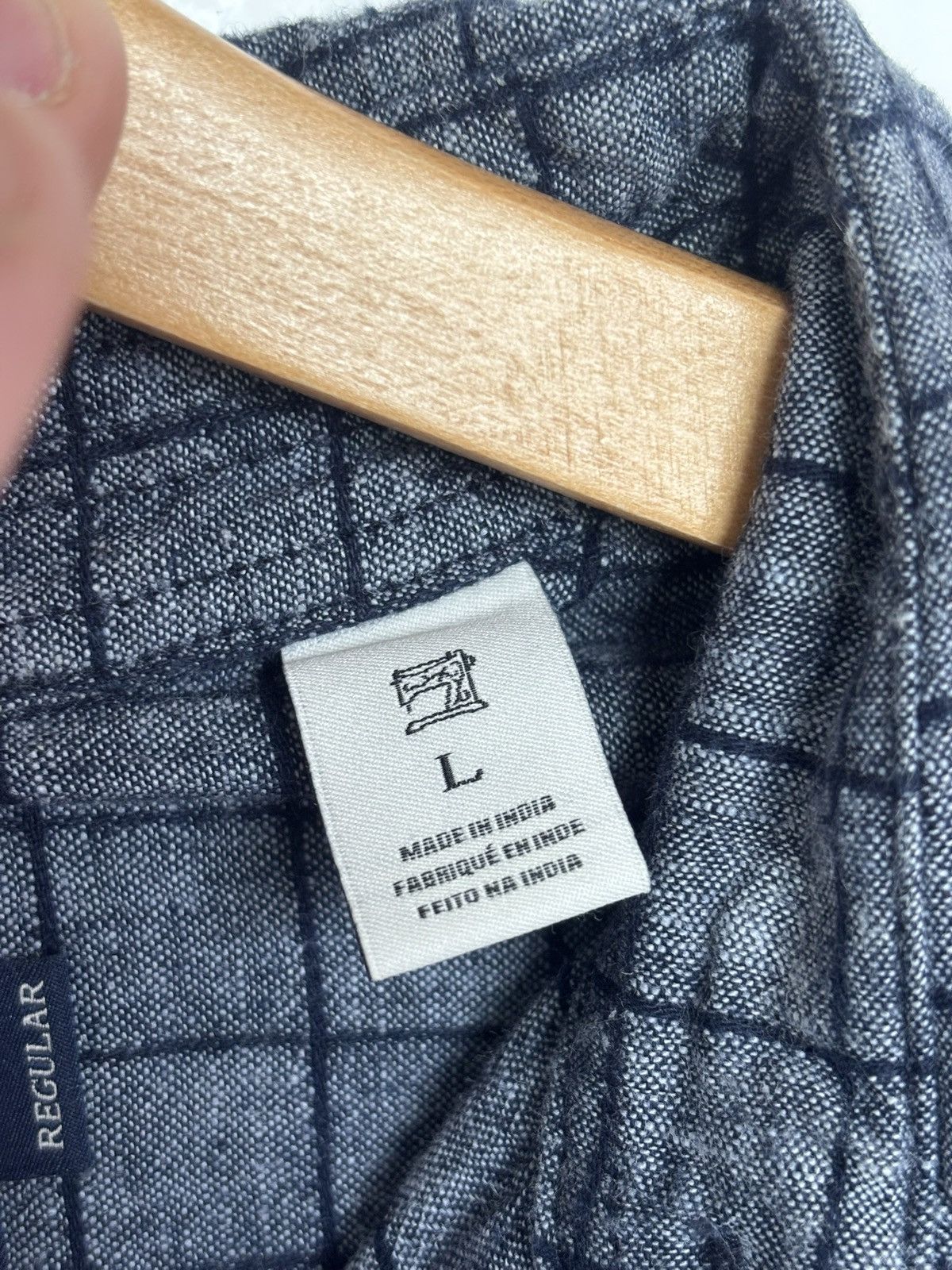 Scotch & Soda Scotch & Soda Cotton Linen Check Shirt Large L Size US L / EU 52-54 / 3 - 5 Thumbnail