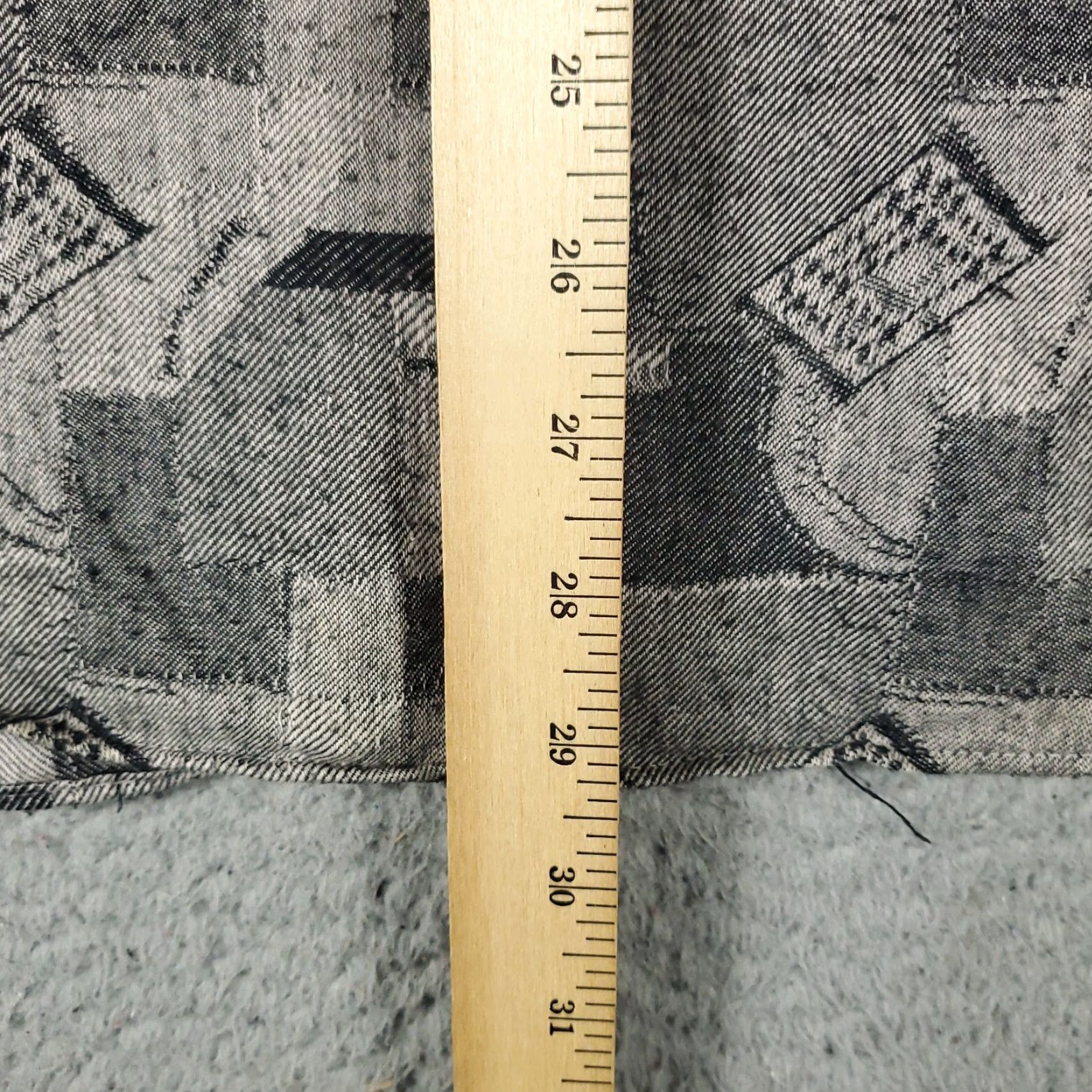 BUGATCHI Bugatchi Uomo Button-Up Shirt Mens Large Gray Geometric Long Sleeve Size US L / EU 52-54 / 3 - 6 Thumbnail