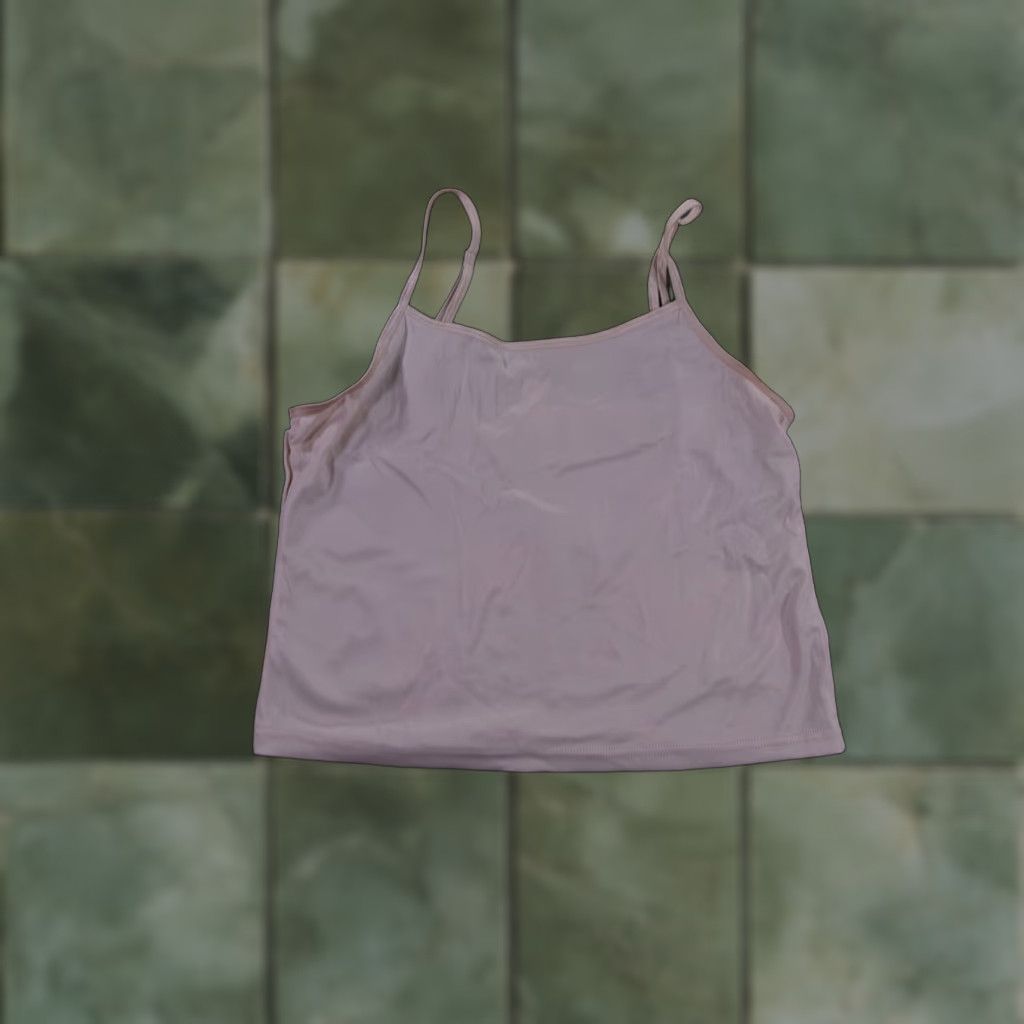 Vintage Maidenform Camisole Women Medium Ivory Adjustable Spaghetti Straps Solid Nylon Tank Size ONE SIZE - 1 Thumbnail