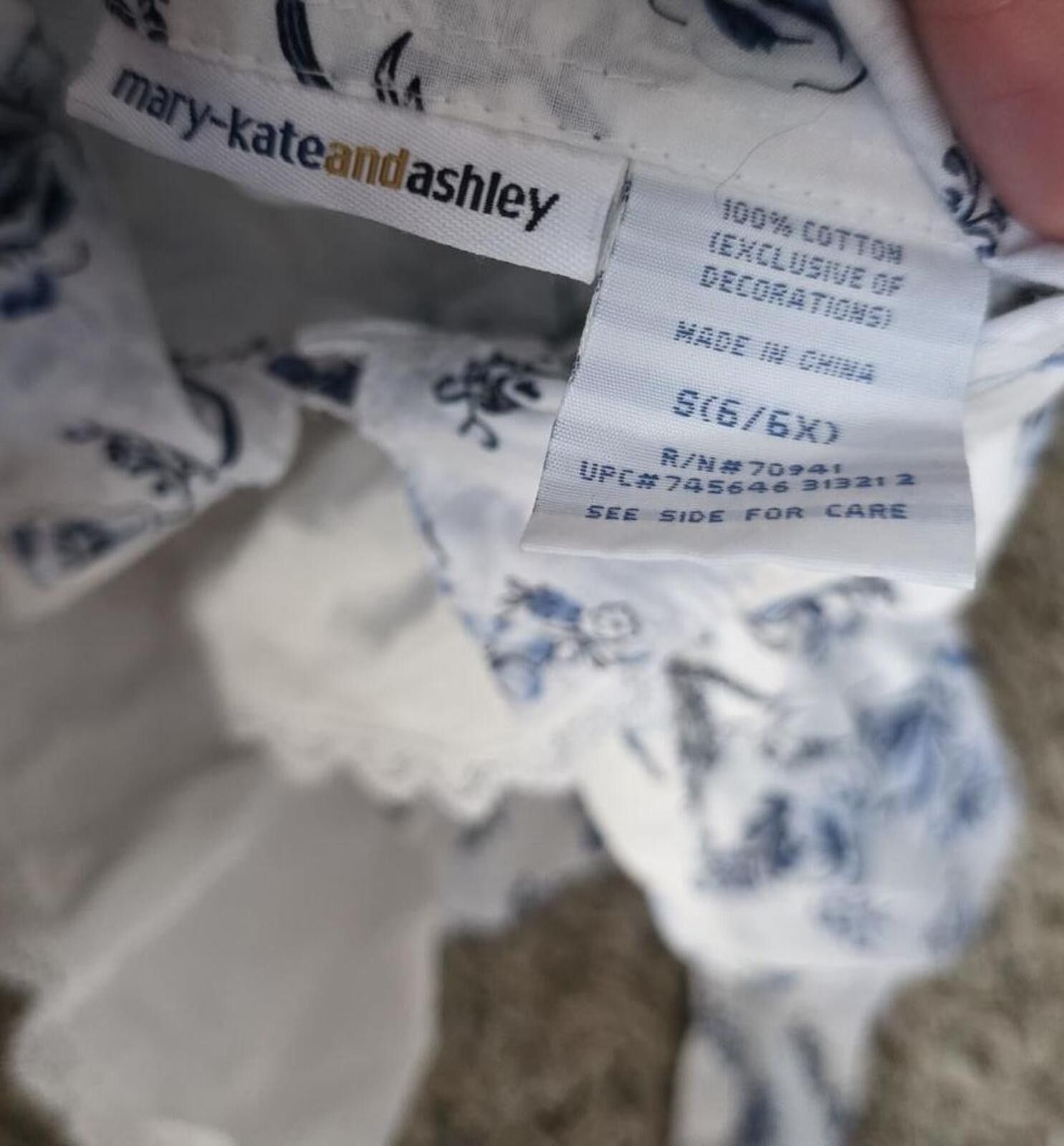 Other Vintage Mary-Kate and Ashley White Blue Floral Top Small Y2K Size S / US 4 / IT 40 - 3 Thumbnail