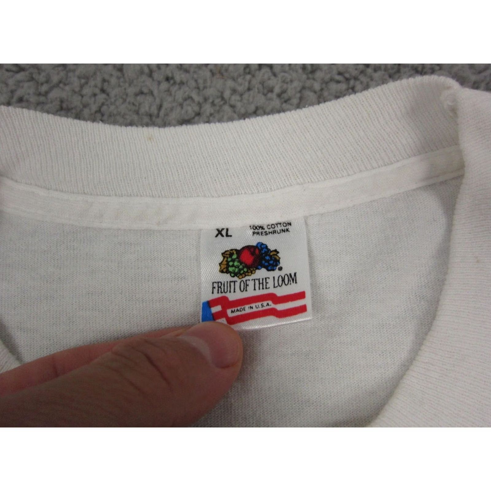 Fruit Of The Loom VINTAGE Fruit of the Loom 80s Basketball Shirt Mens XL White Made in USA Champs Size US XL / EU 56 / 4 - 6 Thumbnail