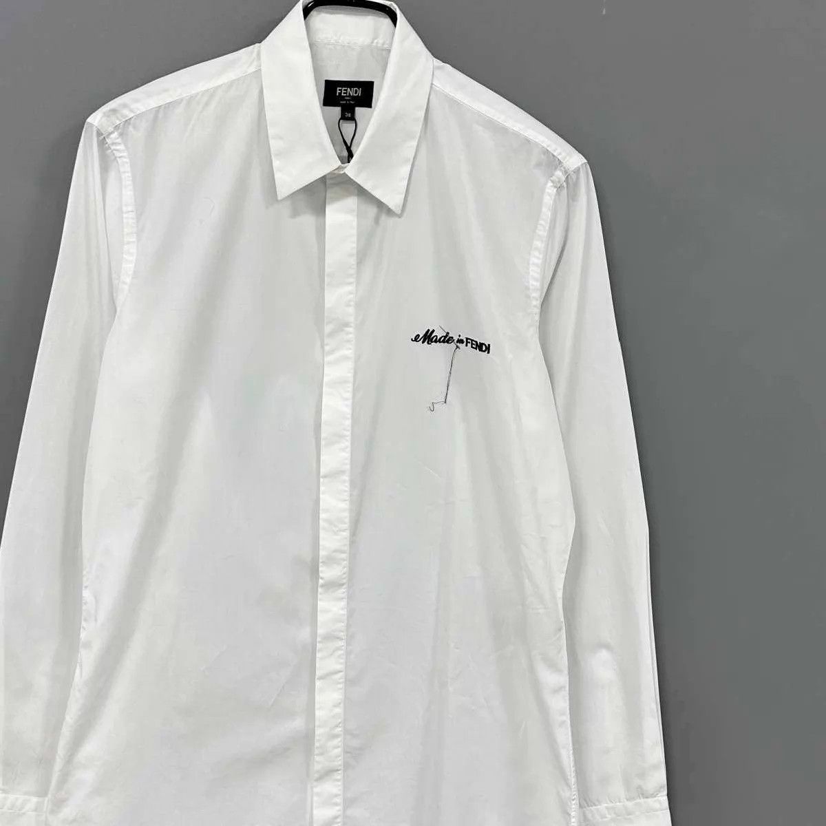 Fendi FENDI Embroidered Logo LS Shirt 38 99 New Size US S / EU 44-46 / 1 - 2 Thumbnail