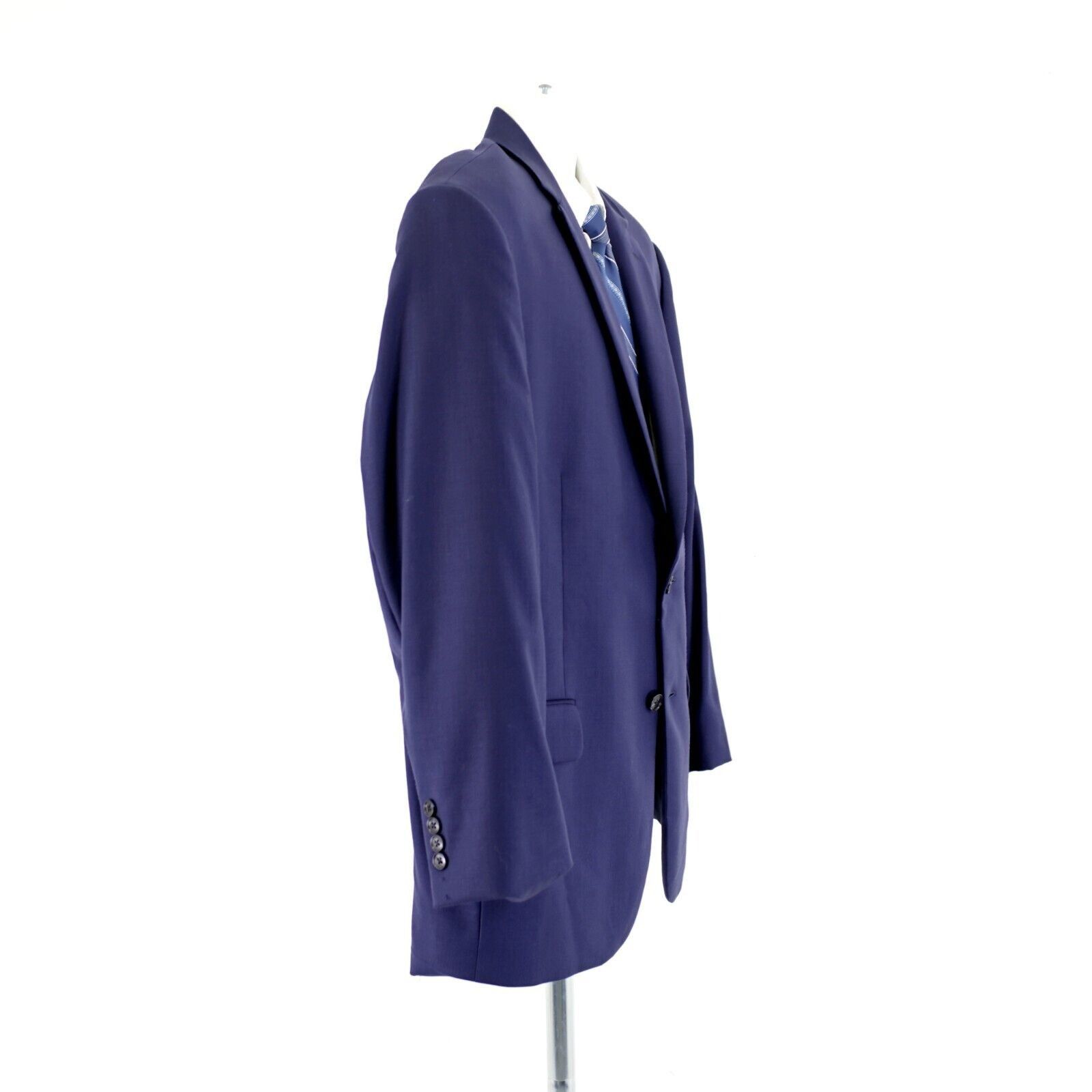 Jos. A. Bank Jos A Bank Travelers Tailored Fit Wool Blue Twill 46R / Slim Size 46R - 7 Thumbnail
