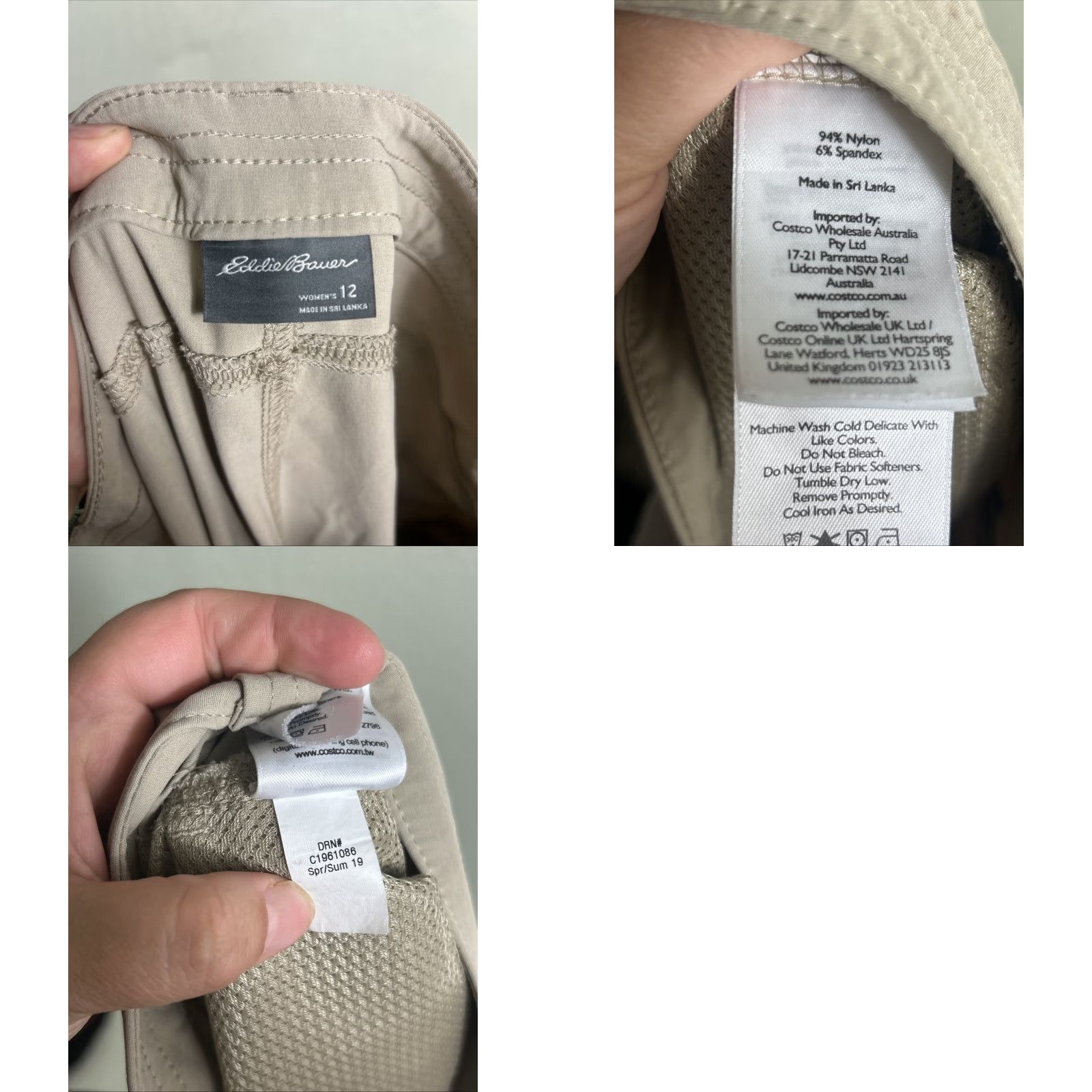 Eddie Bauer Eddie Bauer Womens Pants Cropped Beige Size 12 Cargo 34x21 Womens Size 34" / US 12 / IT 48 - 9 Thumbnail