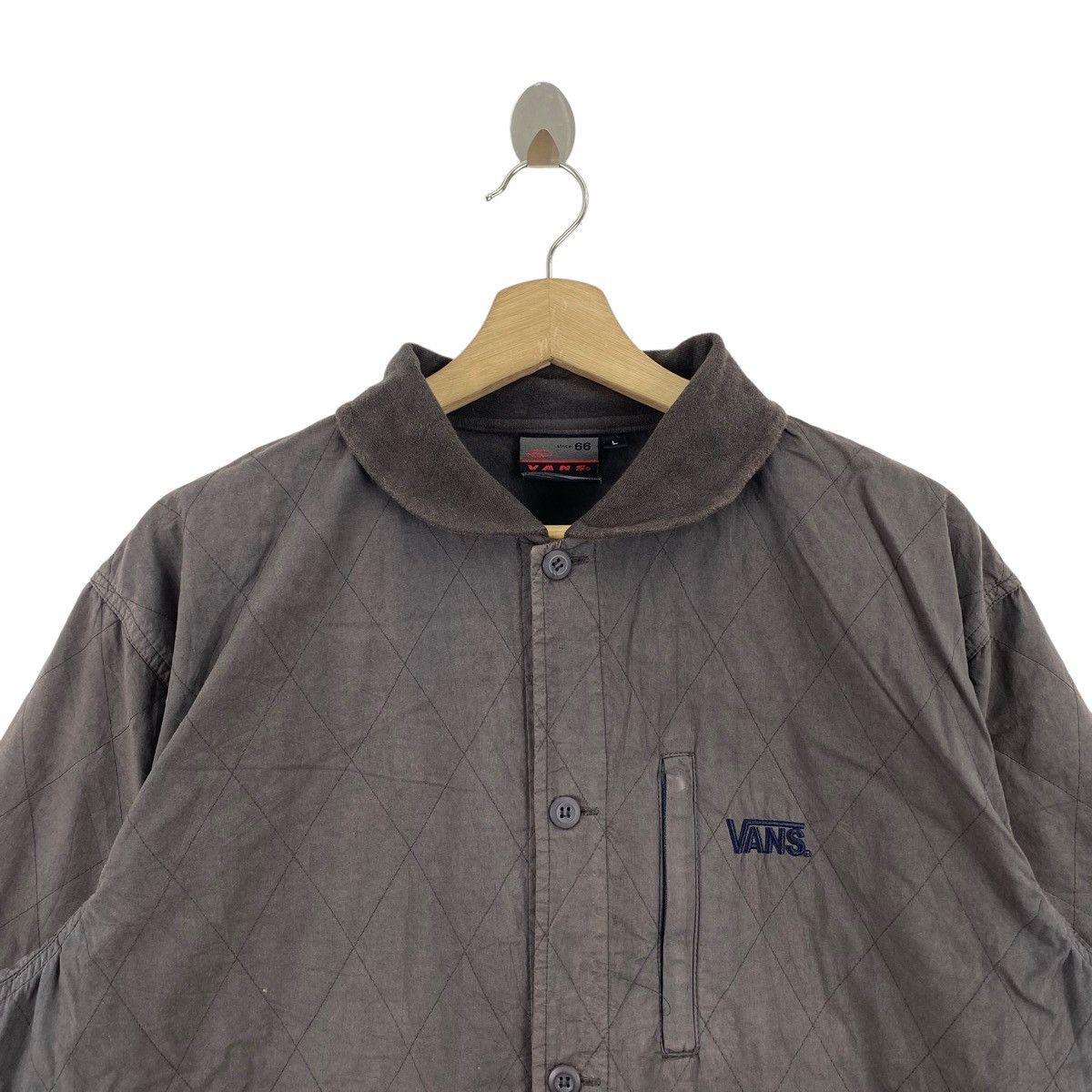 Vans × Vintage Vintage VANS SKATEBOARD Embroidered Brand Button Up Quilted Size US L / EU 52-54 / 3 - 2 Thumbnail