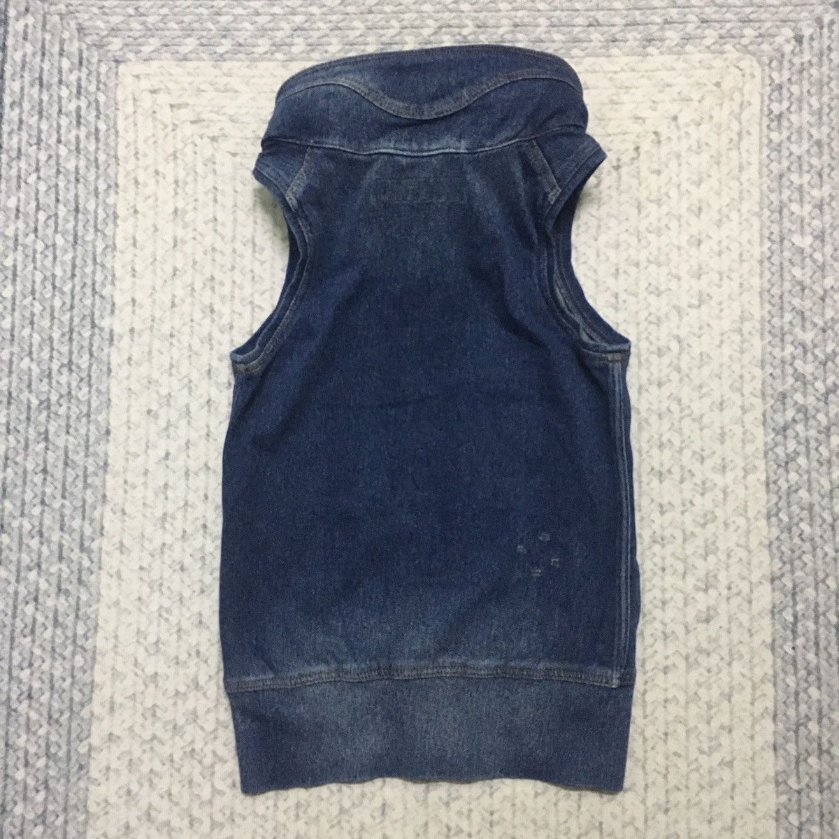 Japanese Brand Rare GOA Seditionaries Sleeveless Denim Jacket with Hoodie Size US XXS / EU 40 - 7 Thumbnail