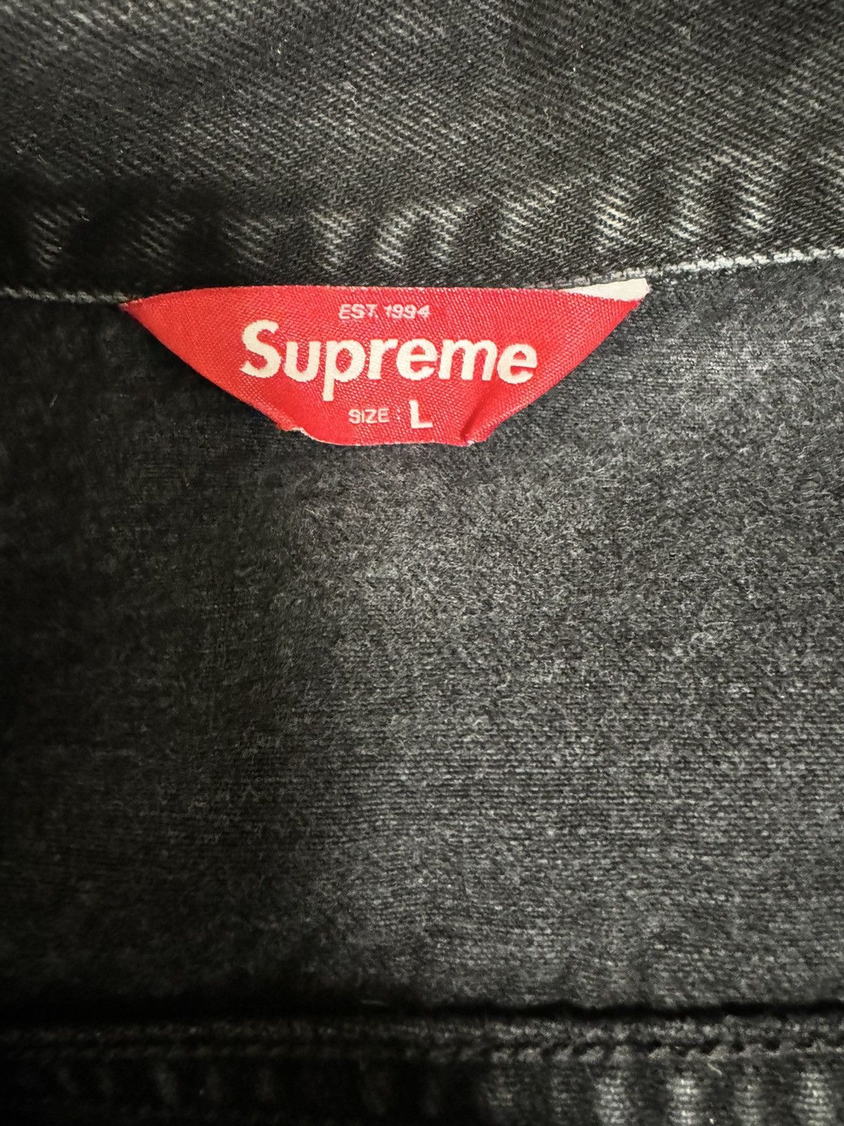 Playboy × Supreme SS14 Supreme x Playboy Denim Jacket Black Trucker Size US L / EU 52-54 / 3 - 4 Thumbnail